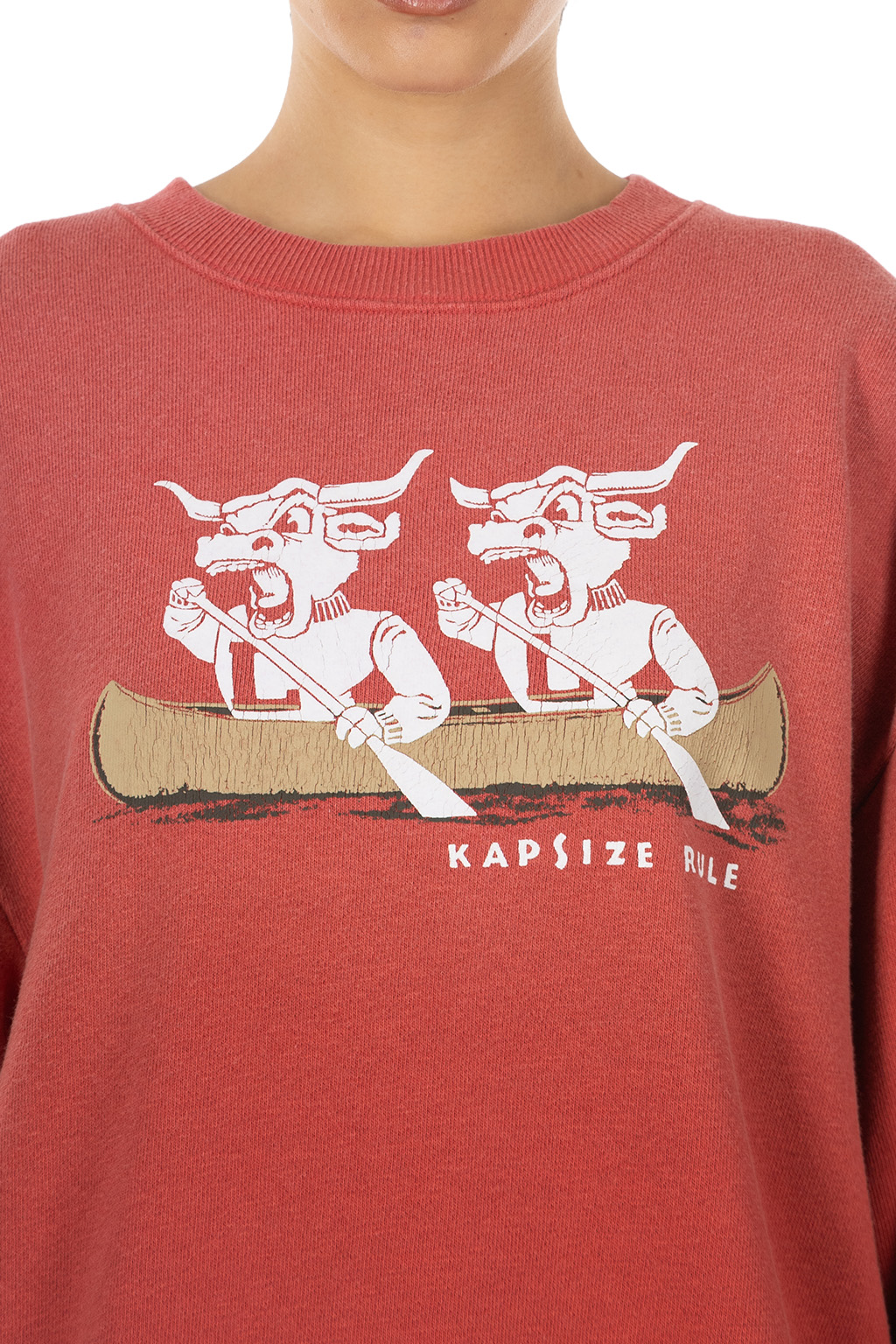 Kapital - SWT Knit Crew SWT("L" LONGHORN) - Red