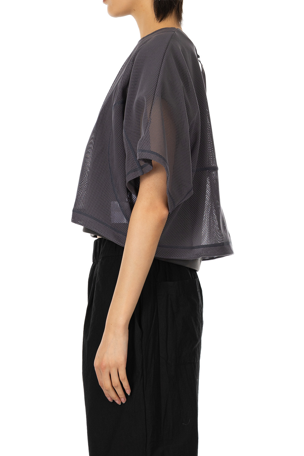 SYNTH - Dolman Sleeve Cropped T - Gray