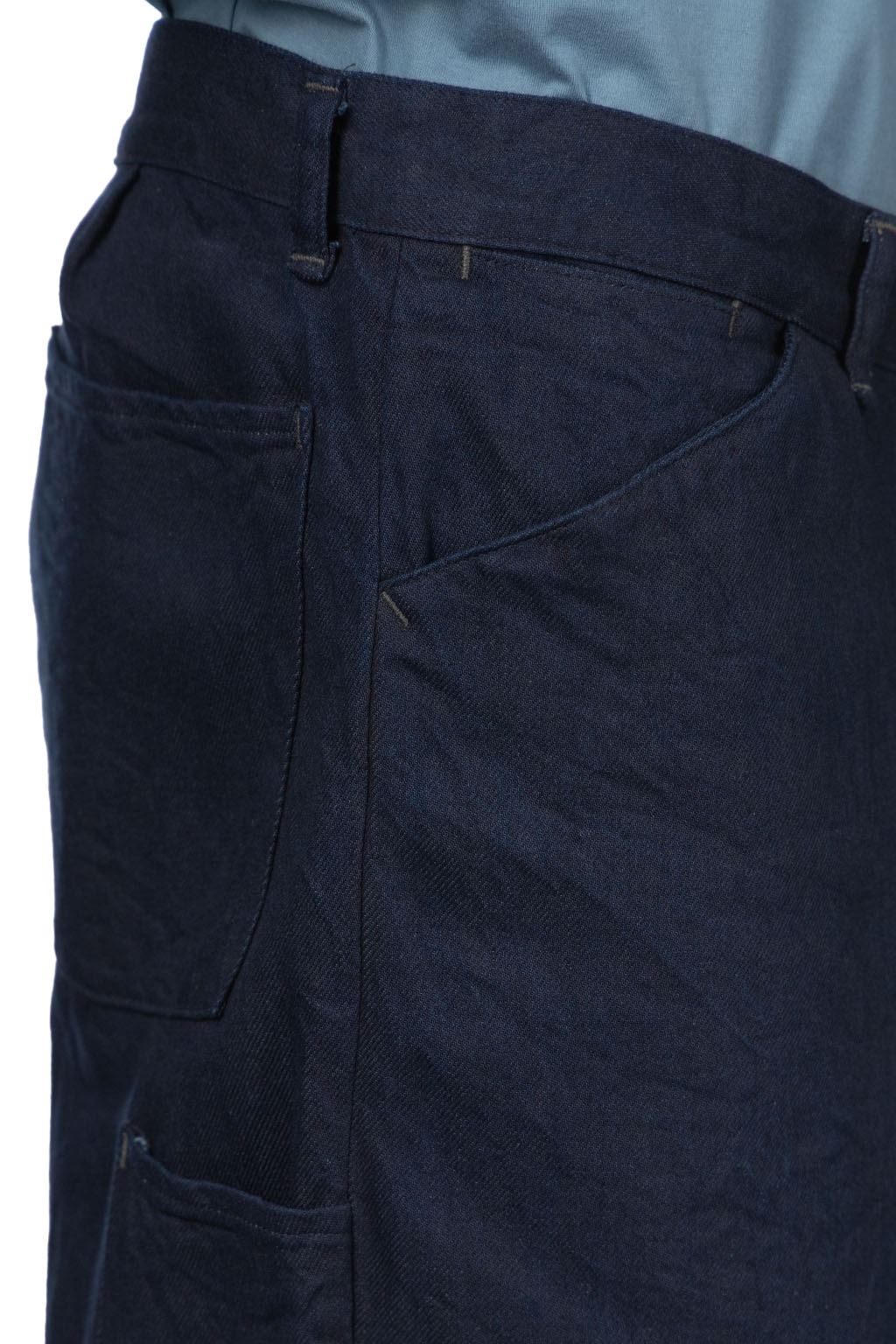 Still by hand - 11.5oz Denim Straight Pants - Dark Navy
