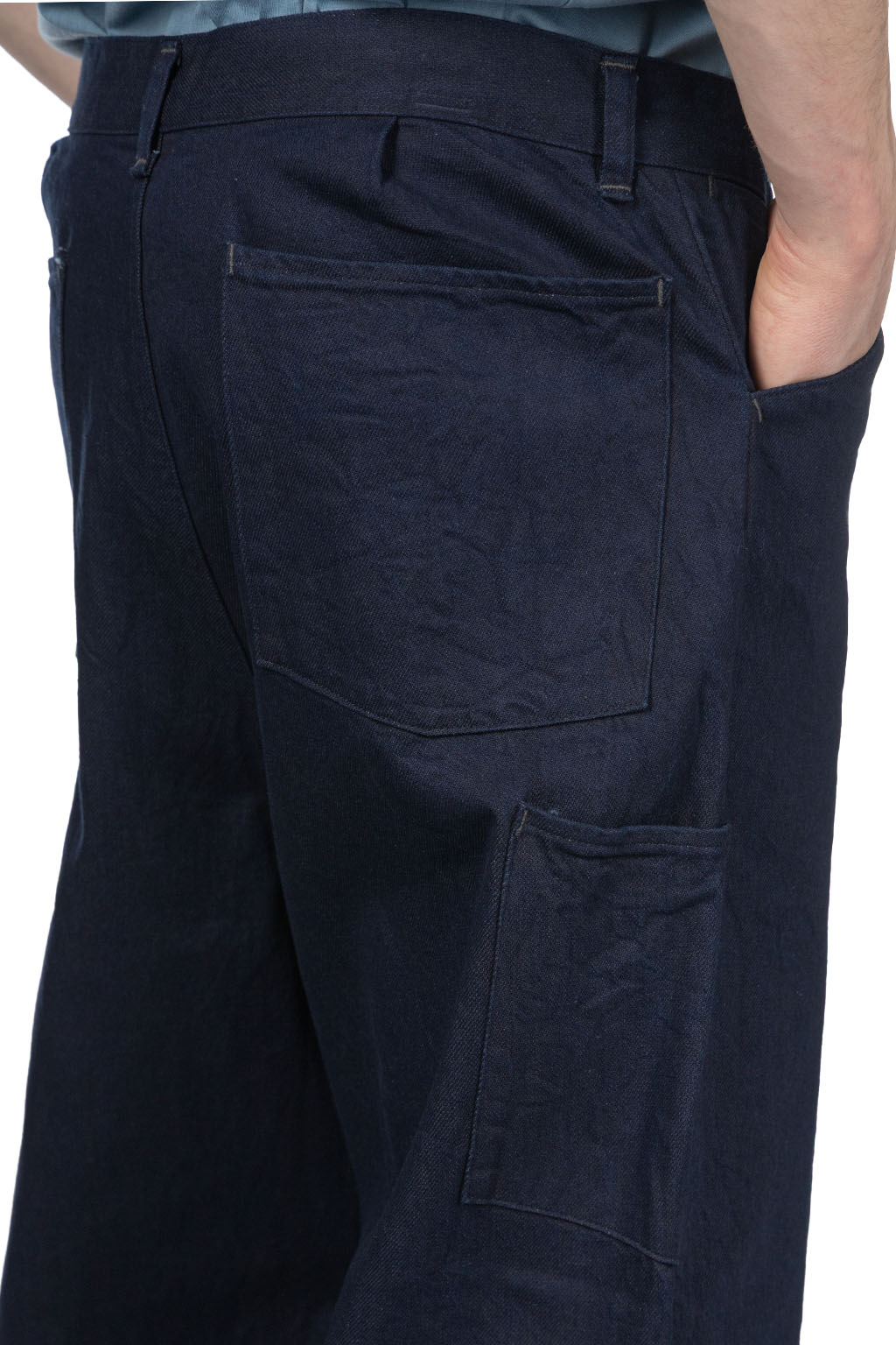 Still by hand - 11.5oz Denim Straight Pants - Dark Navy