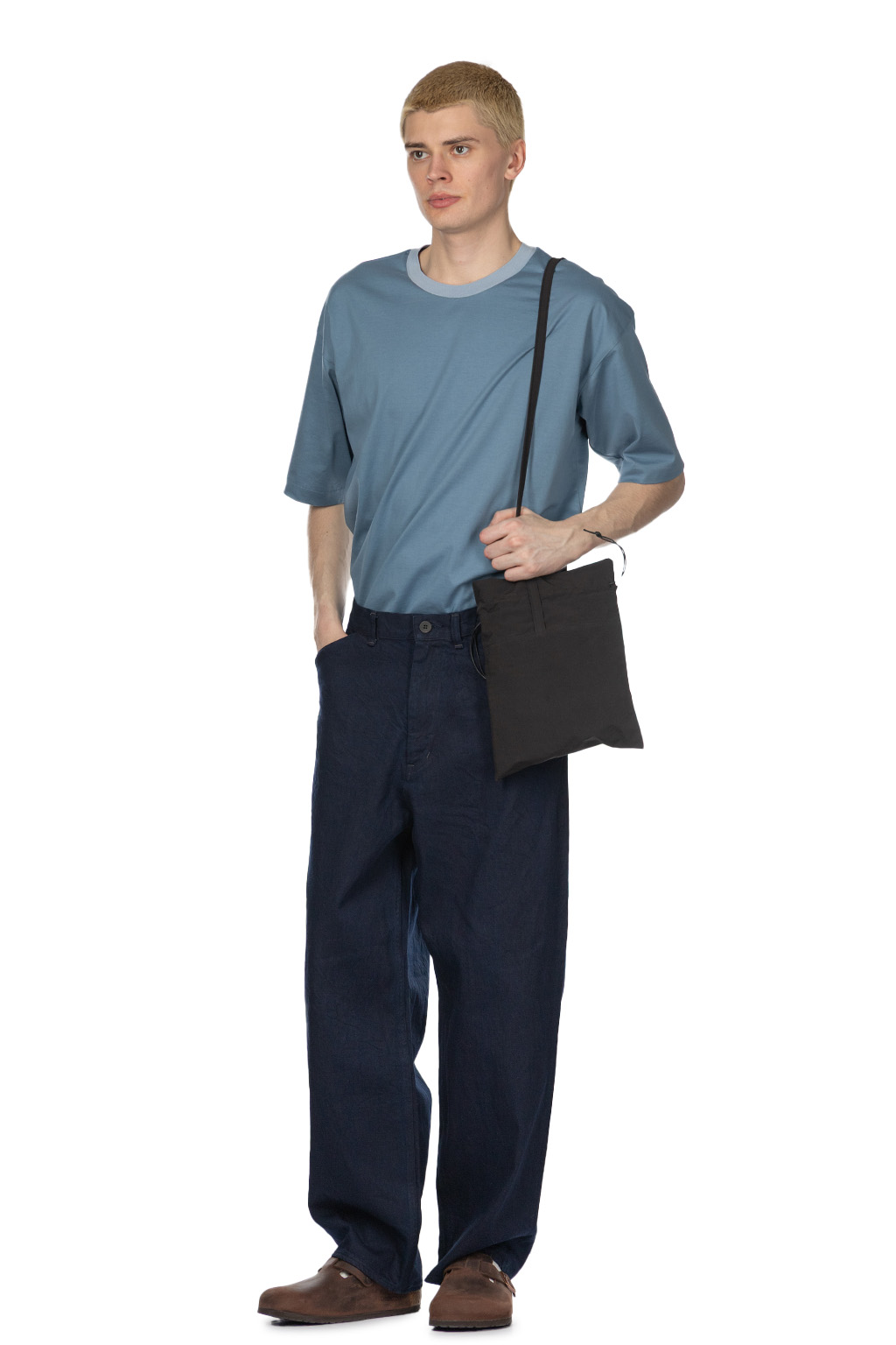 Still by hand - 11.5oz Denim Straight Pants - Dark Navy
