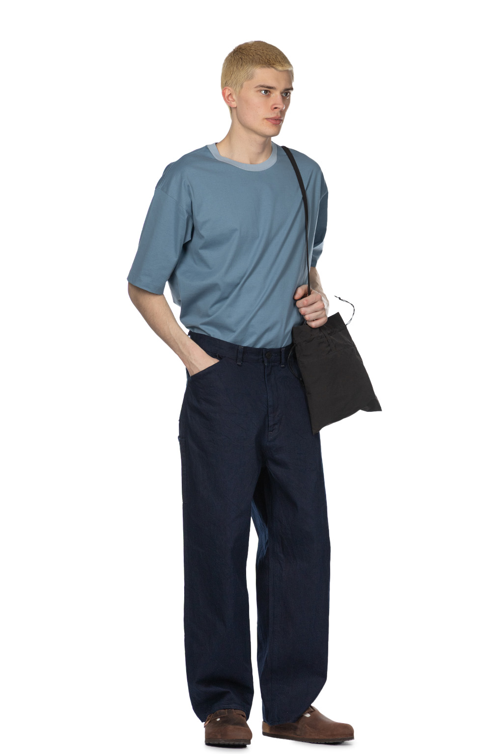 Still by hand - 11.5oz Denim Straight Pants - Dark Navy
