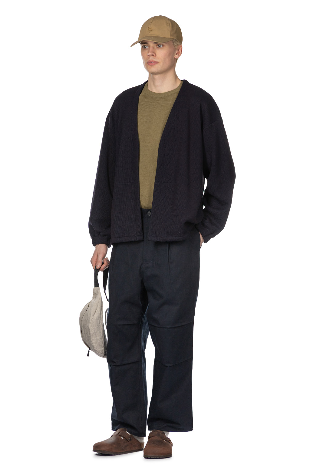 Still by hand - Buttonless Cardigan - Navy