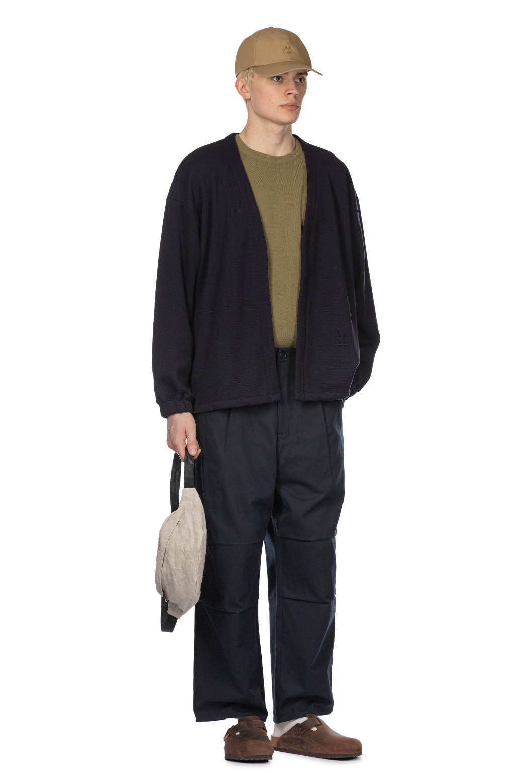 Still by hand - Buttonless Cardigan - Navy