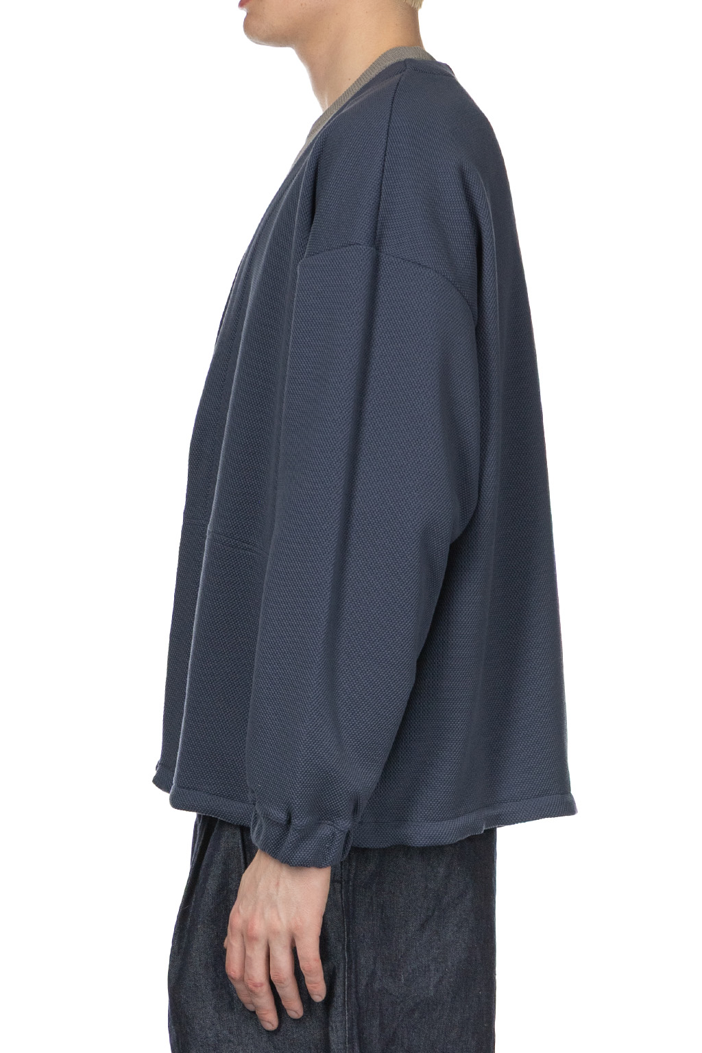 Still by hand - Buttonless Cardigan - Slate Blue