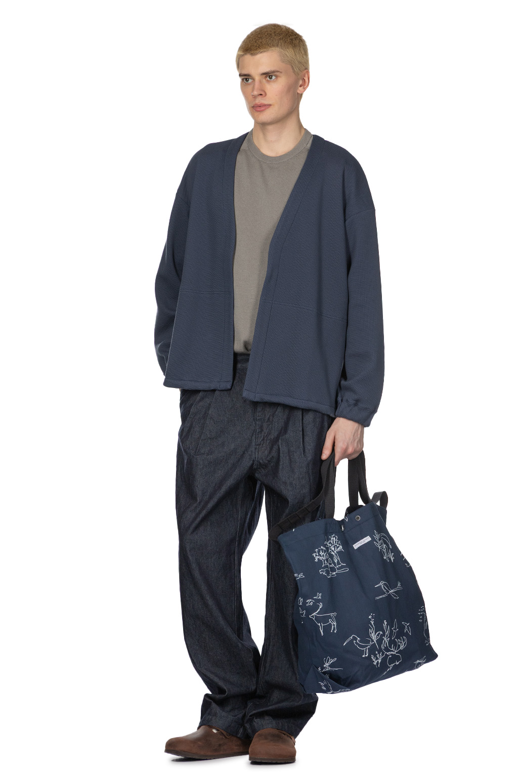 Still by hand - Buttonless Cardigan - Slate Blue
