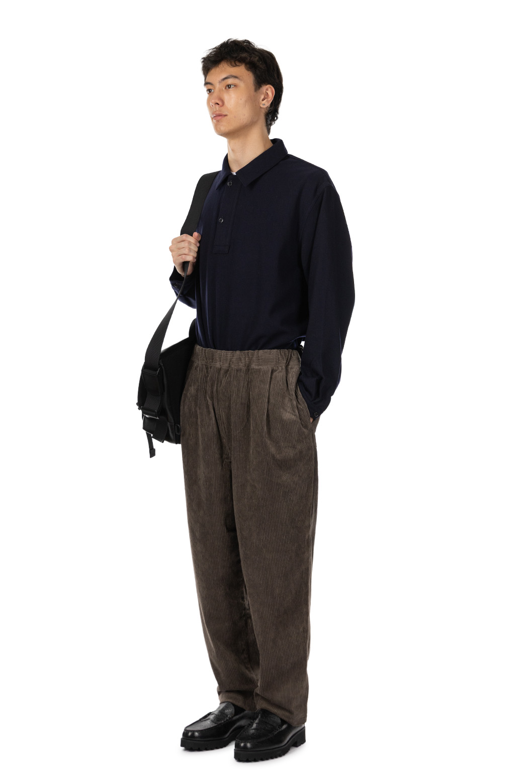 Still by hand - Corduroy Easy Pants - Khaki Brown