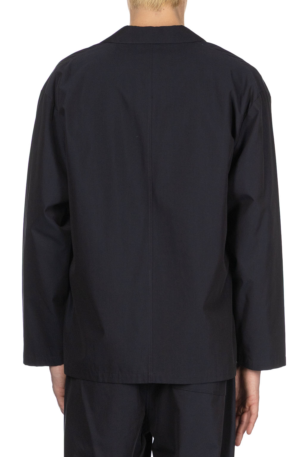 Still by hand - Cupro Mixed Easy Jacket - Dark Navy