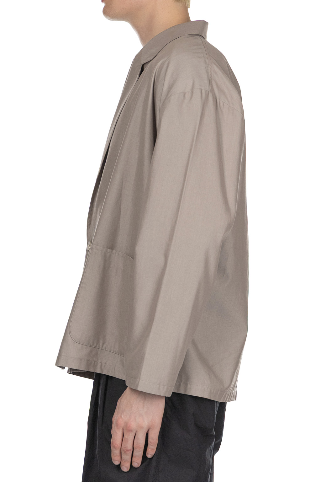 Still by hand - Cupro Mixed Easy Jacket - Greige