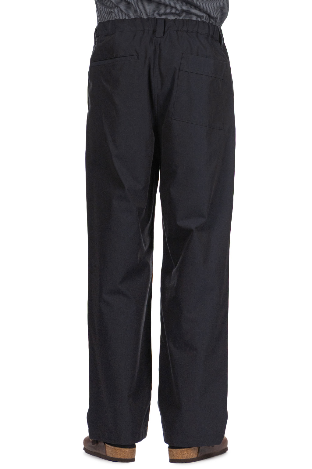 Still by hand - Cupro Mixed Straight Pants - Navy