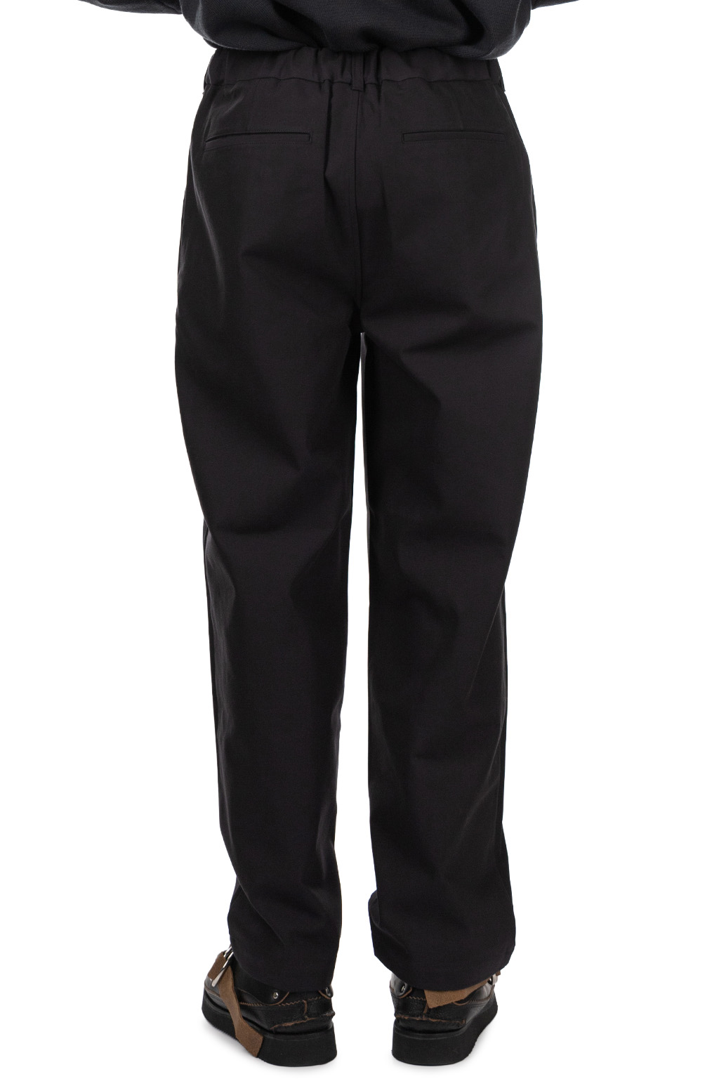 Still by hand - Deep Tuck Pressed Pants - Black Navy