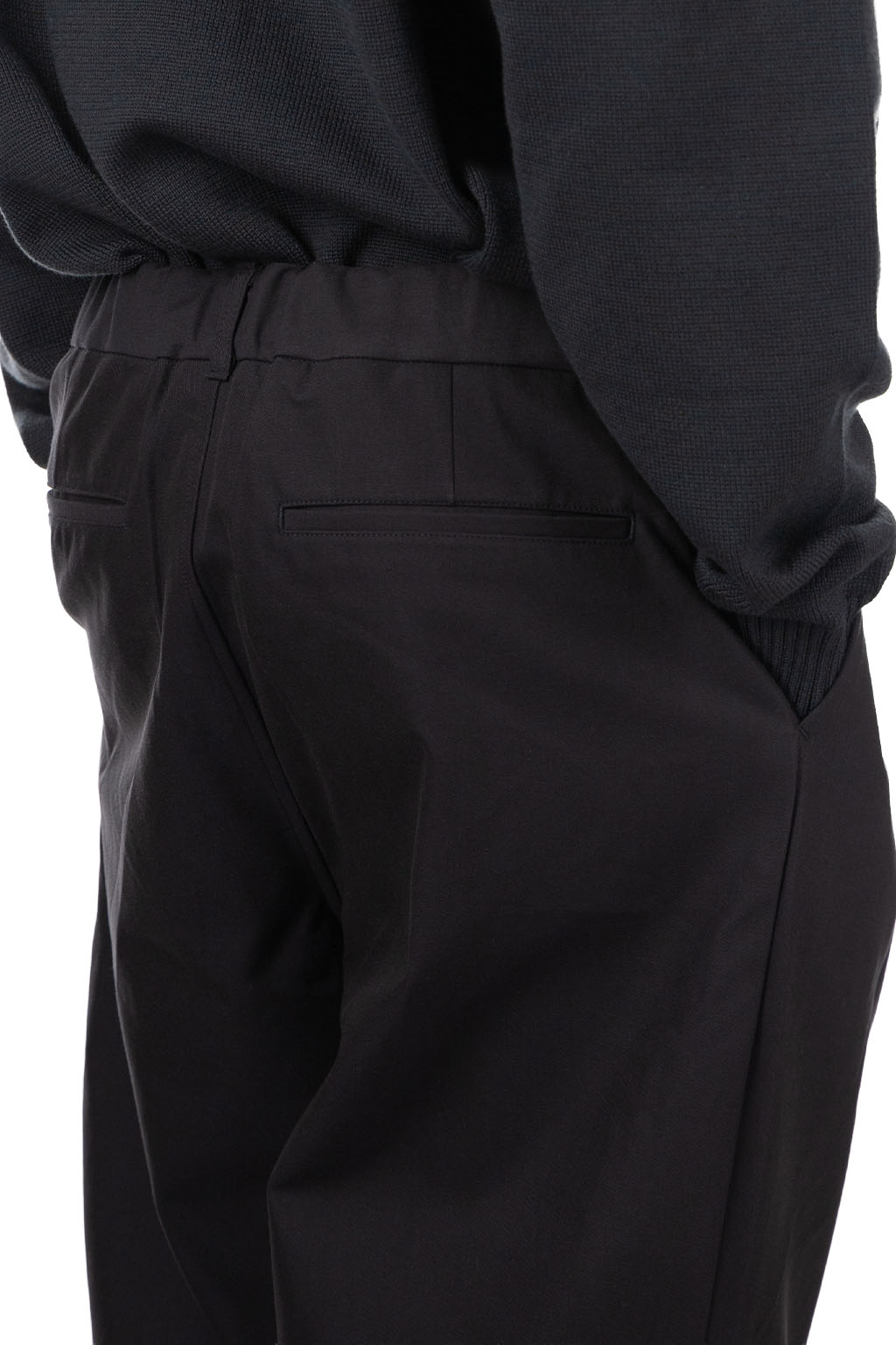 Still by hand - Deep Tuck Pressed Pants - Black Navy