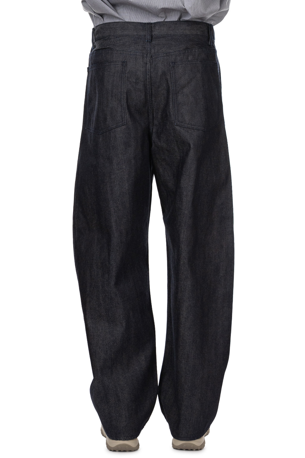 Still by hand - Deep Tuck Wide Denim  Pants - Navy