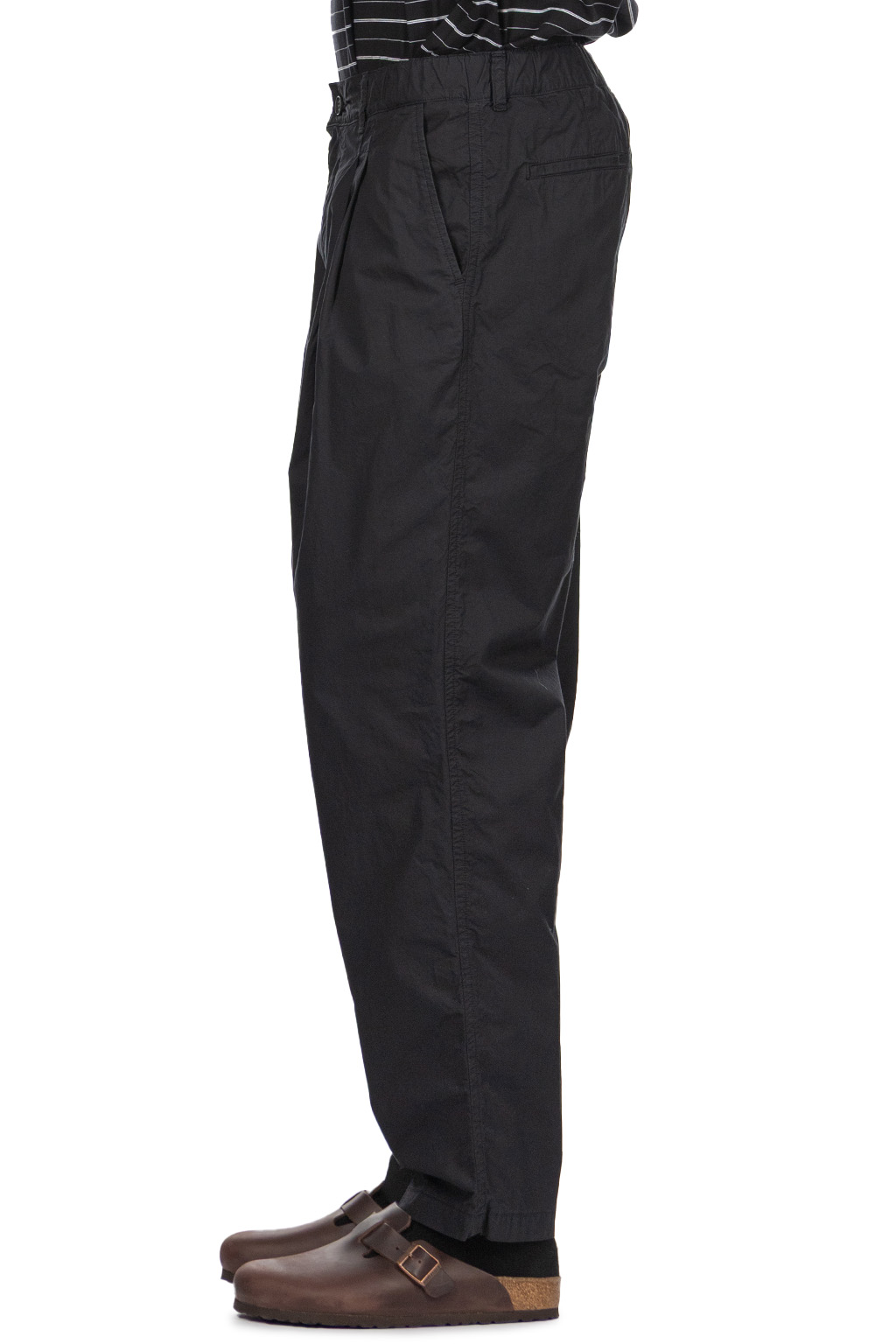Still by hand - Garment Dye 2 Tuck Pants - Ink Black