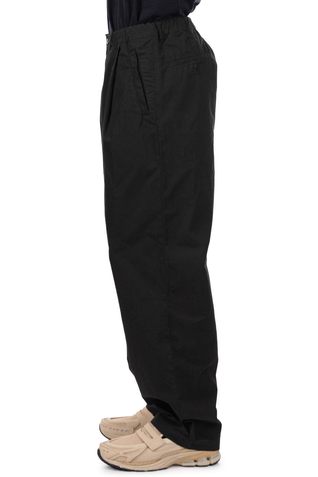 Still by hand - Garment-Dye Deep Tuck Pants - Ink Black