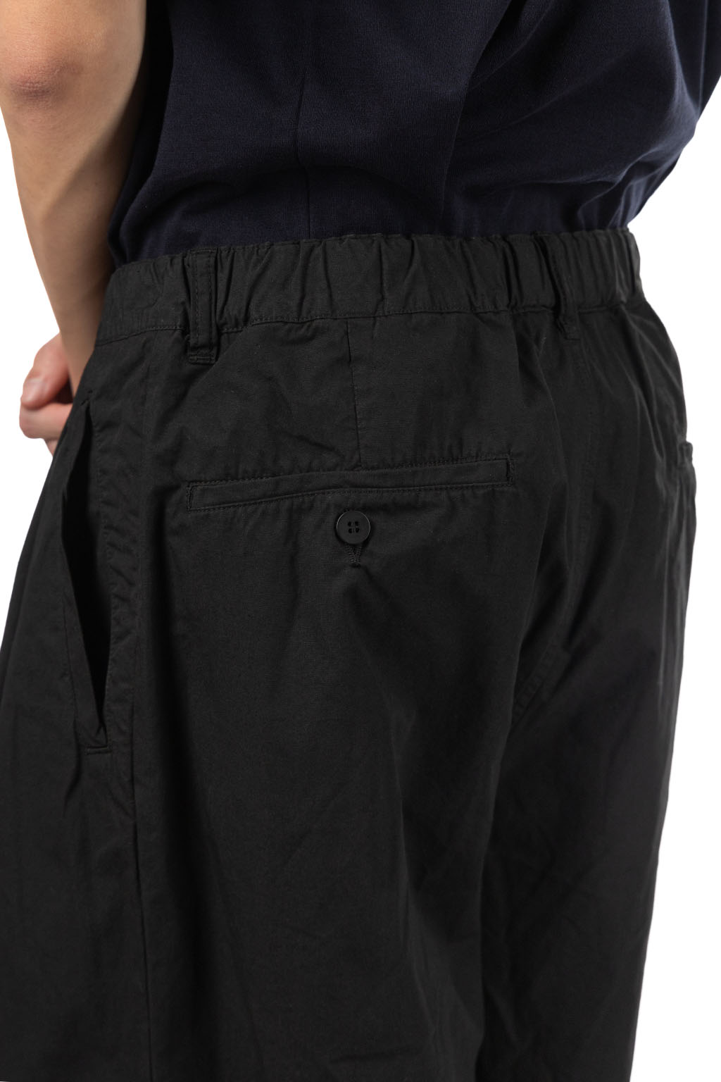 Still by hand - Garment-Dye Deep Tuck Pants - Ink Black