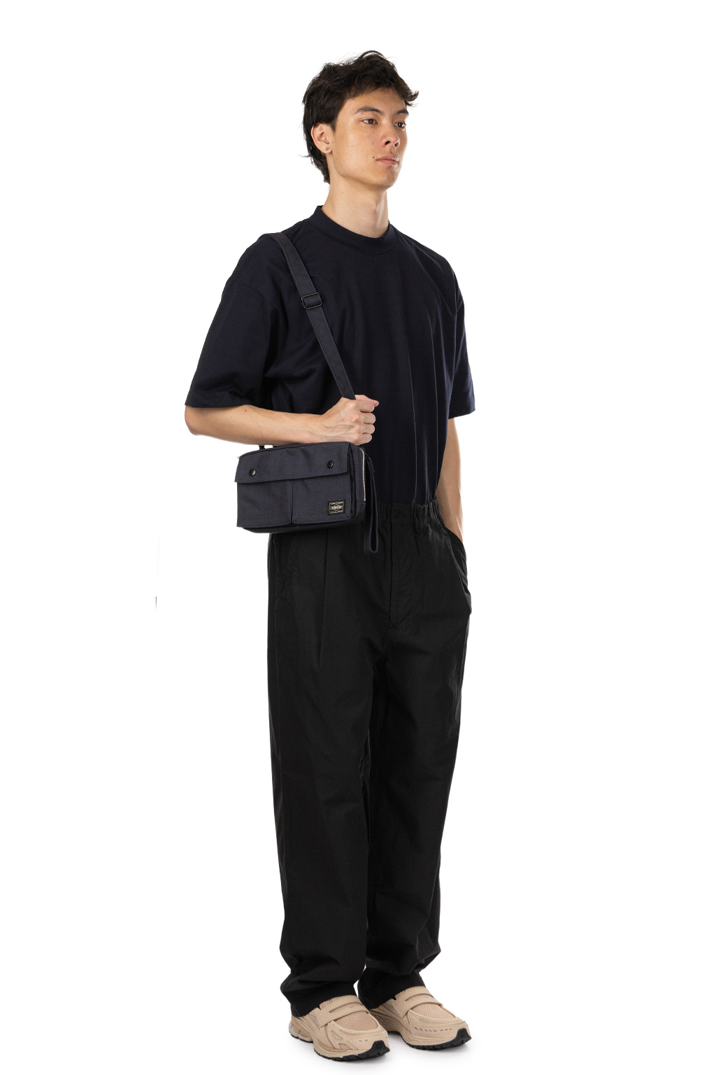 Still by hand - Garment-Dye Deep Tuck Pants - Ink Black