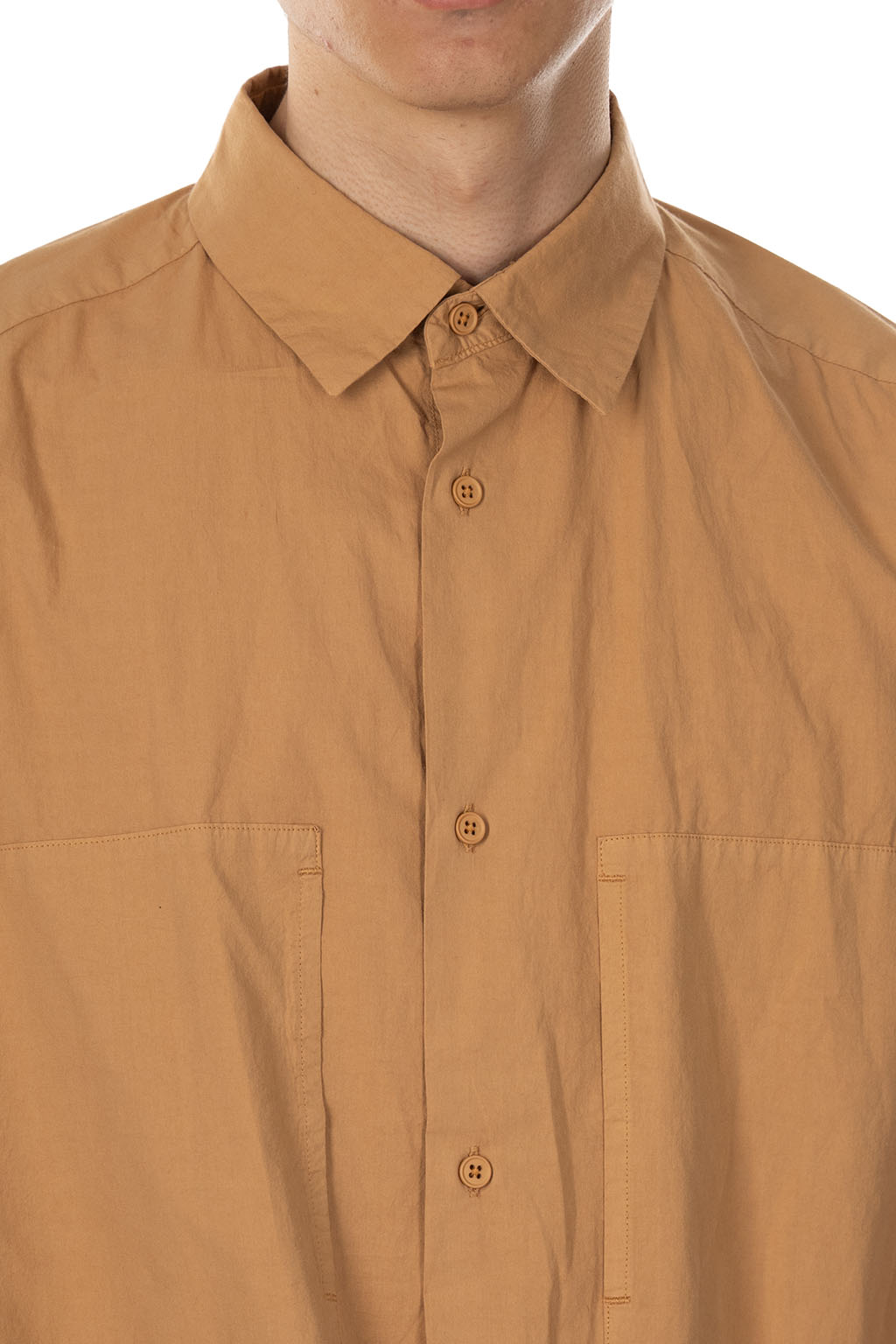 Still by hand - Garment-Dye Over Shirt - Pale Orange