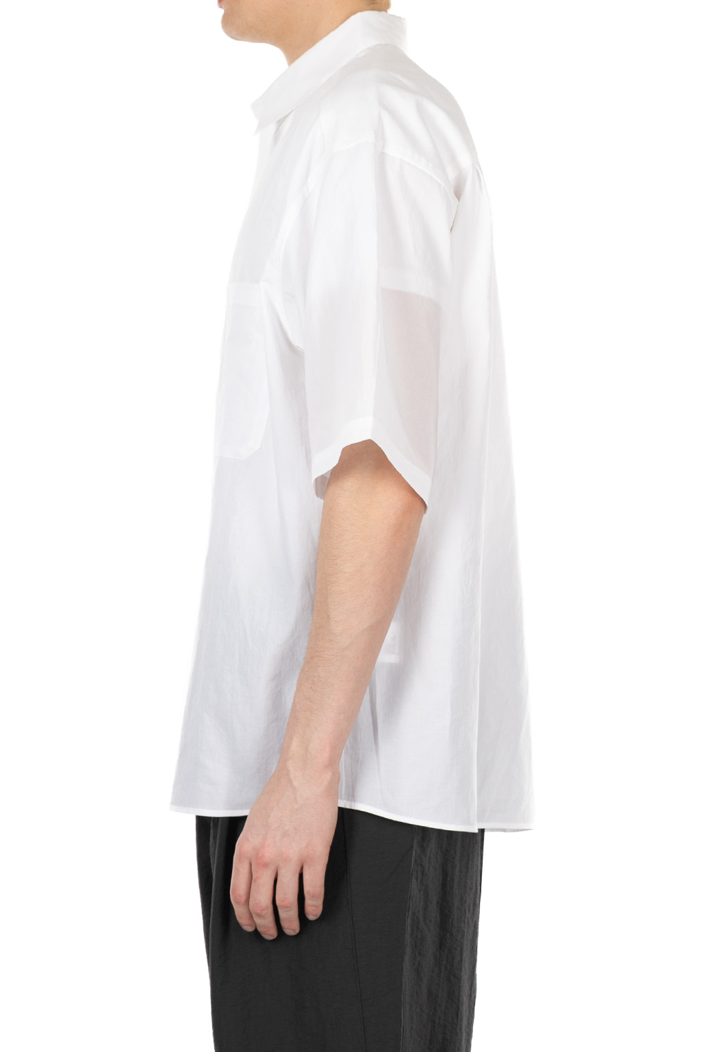 Still by hand - Half sleeve cotton shirt  - White