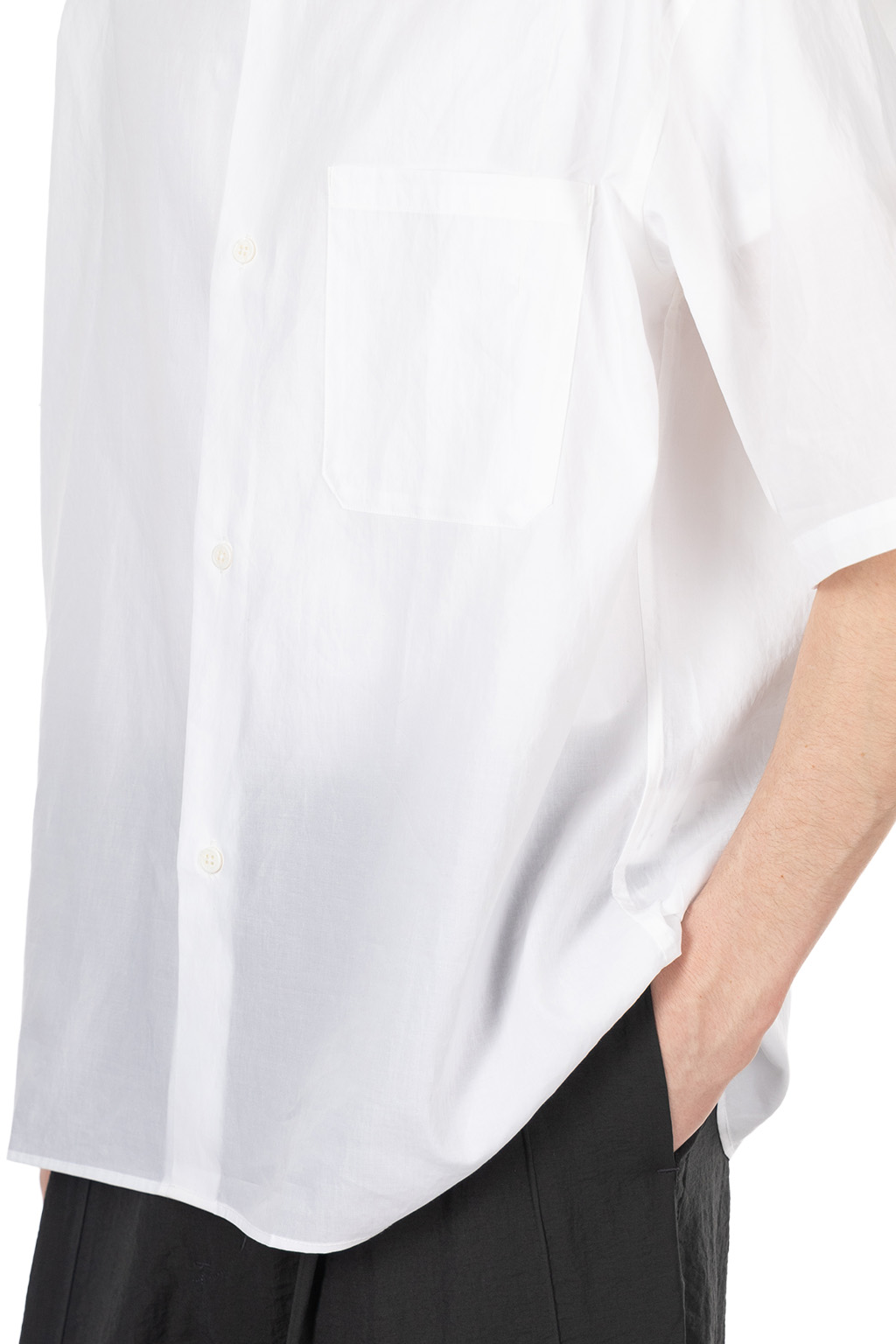 Still by hand - Half sleeve cotton shirt  - White