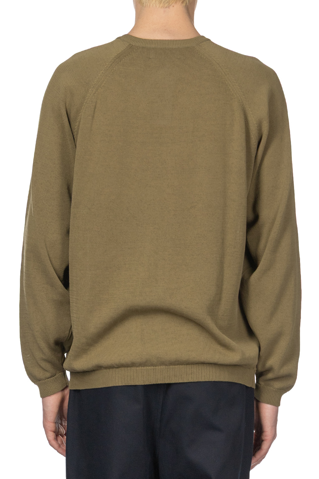 Still by hand - High Twist Cotton Sweater - Olive