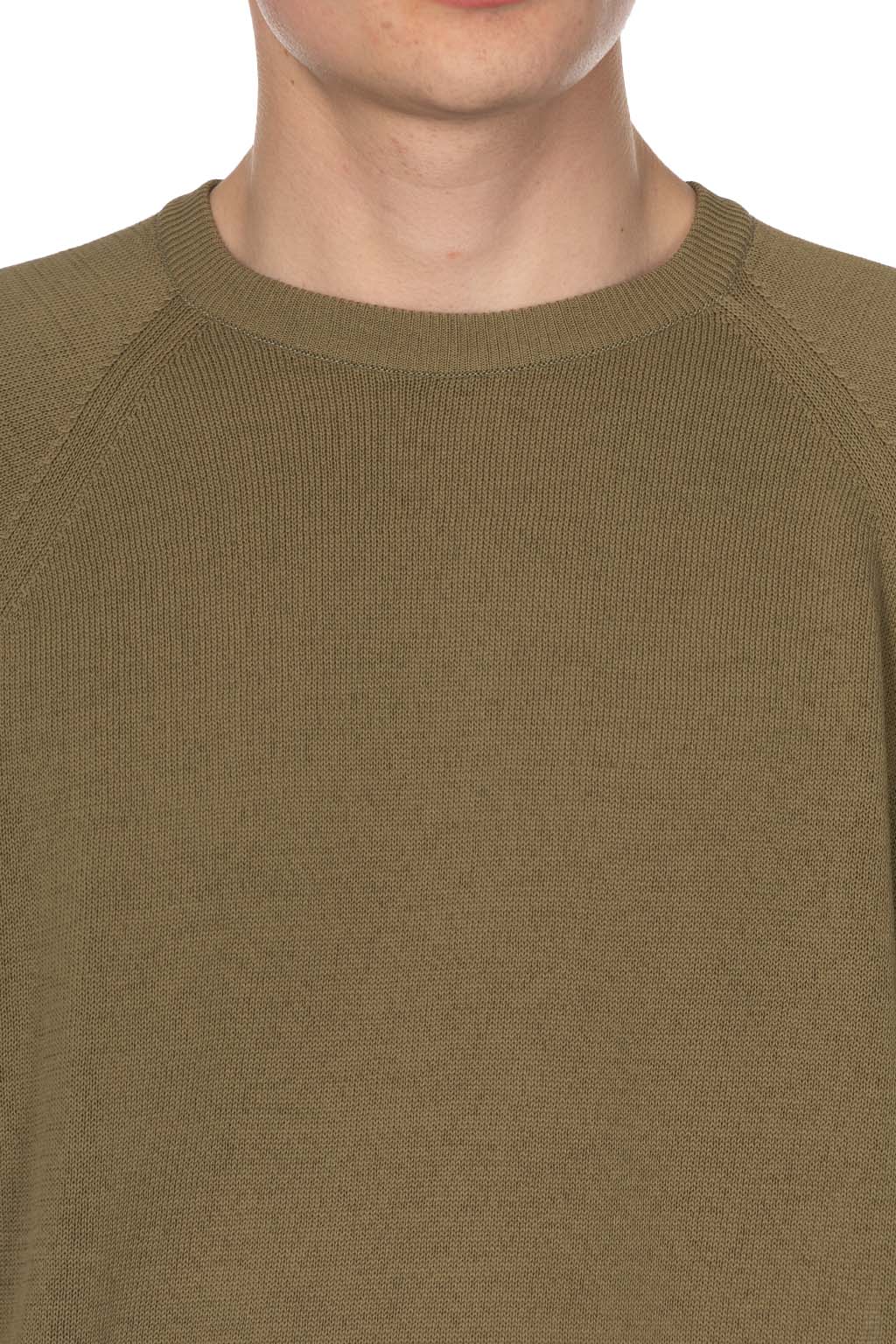 Still by hand - High Twist Cotton Sweater - Olive