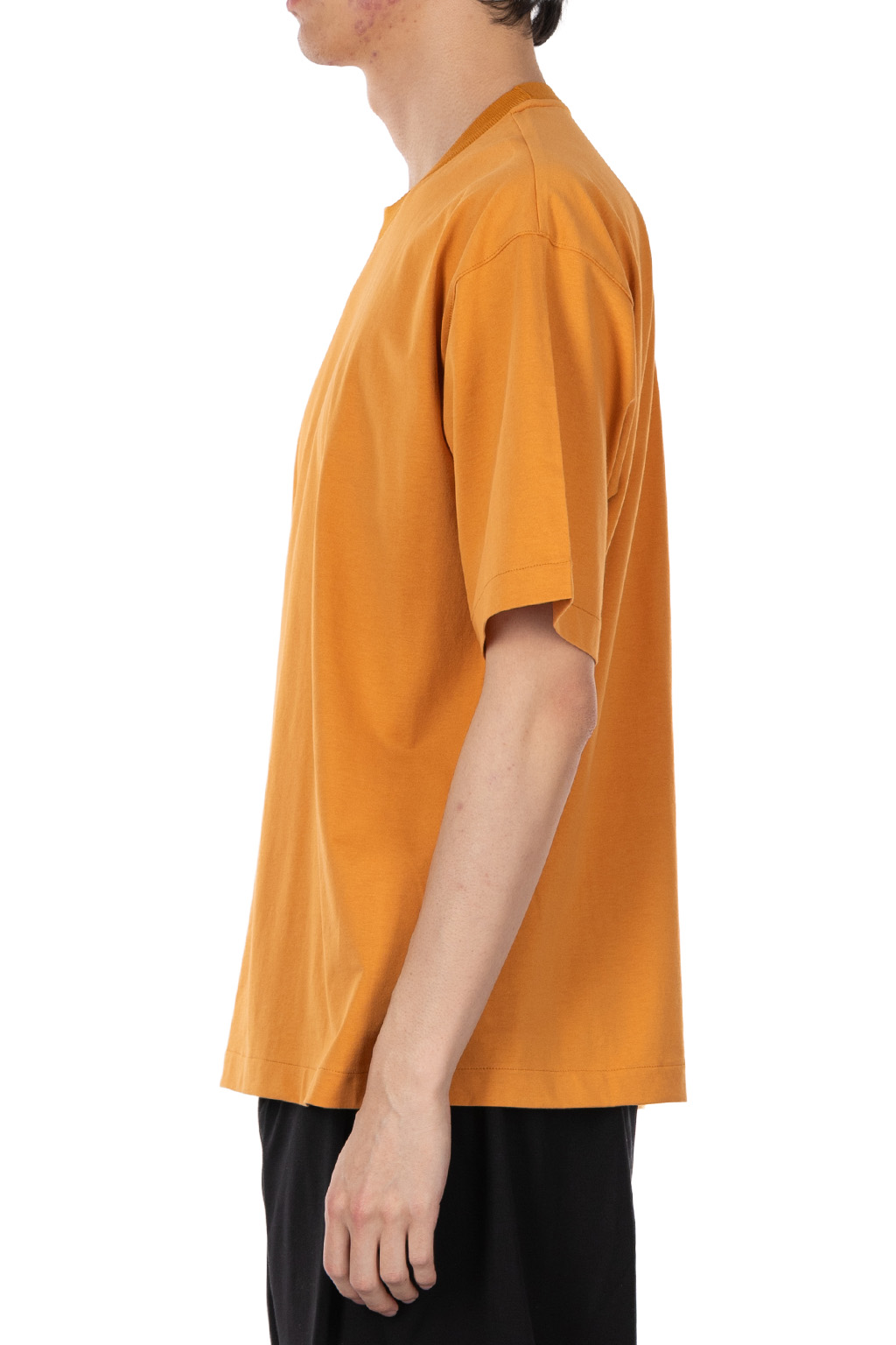 Still by hand - Knitted rib t-shirt - Dusty Orange