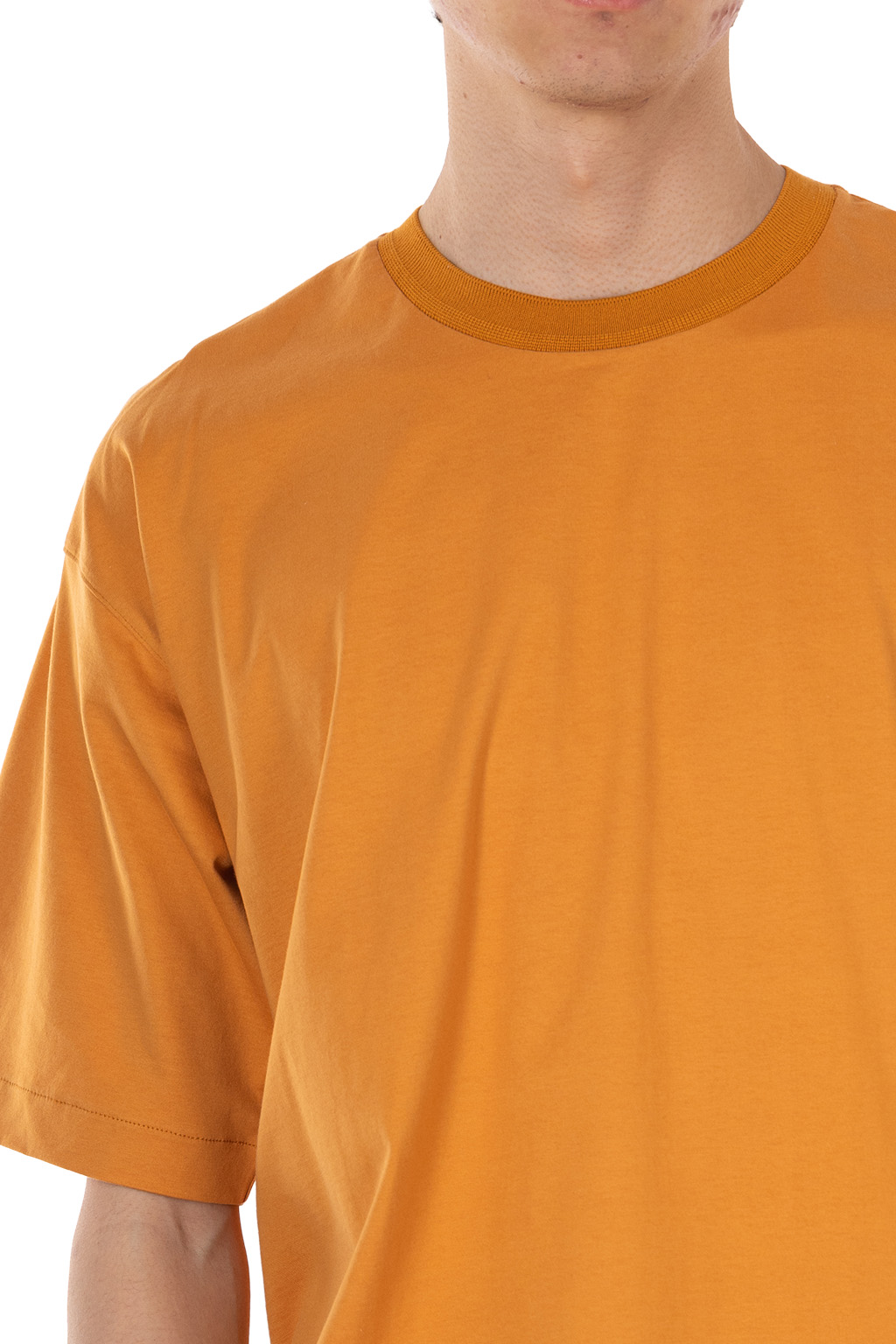 Still by hand - Knitted rib t-shirt - Dusty Orange