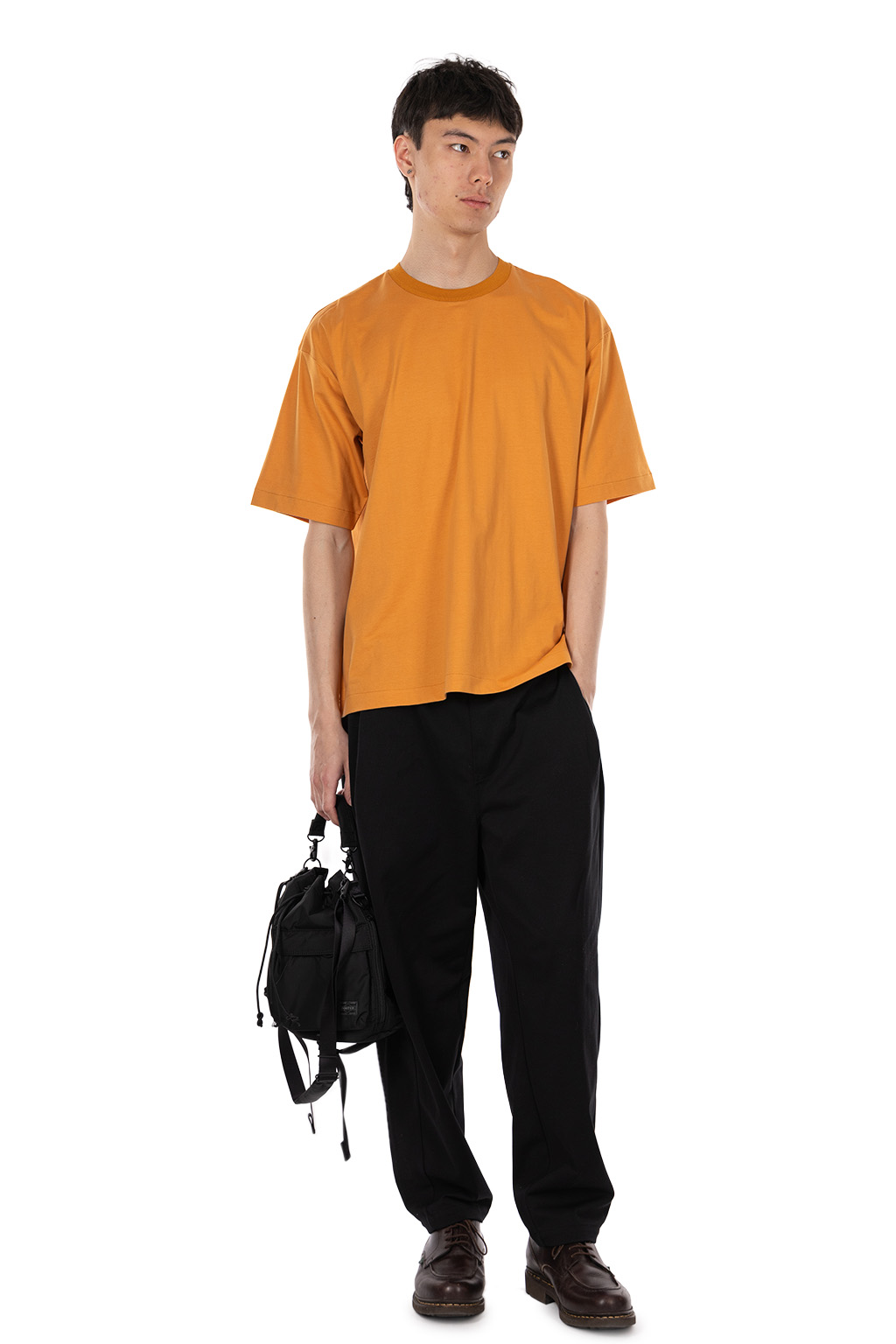 Still by hand - Knitted rib t-shirt - Dusty Orange