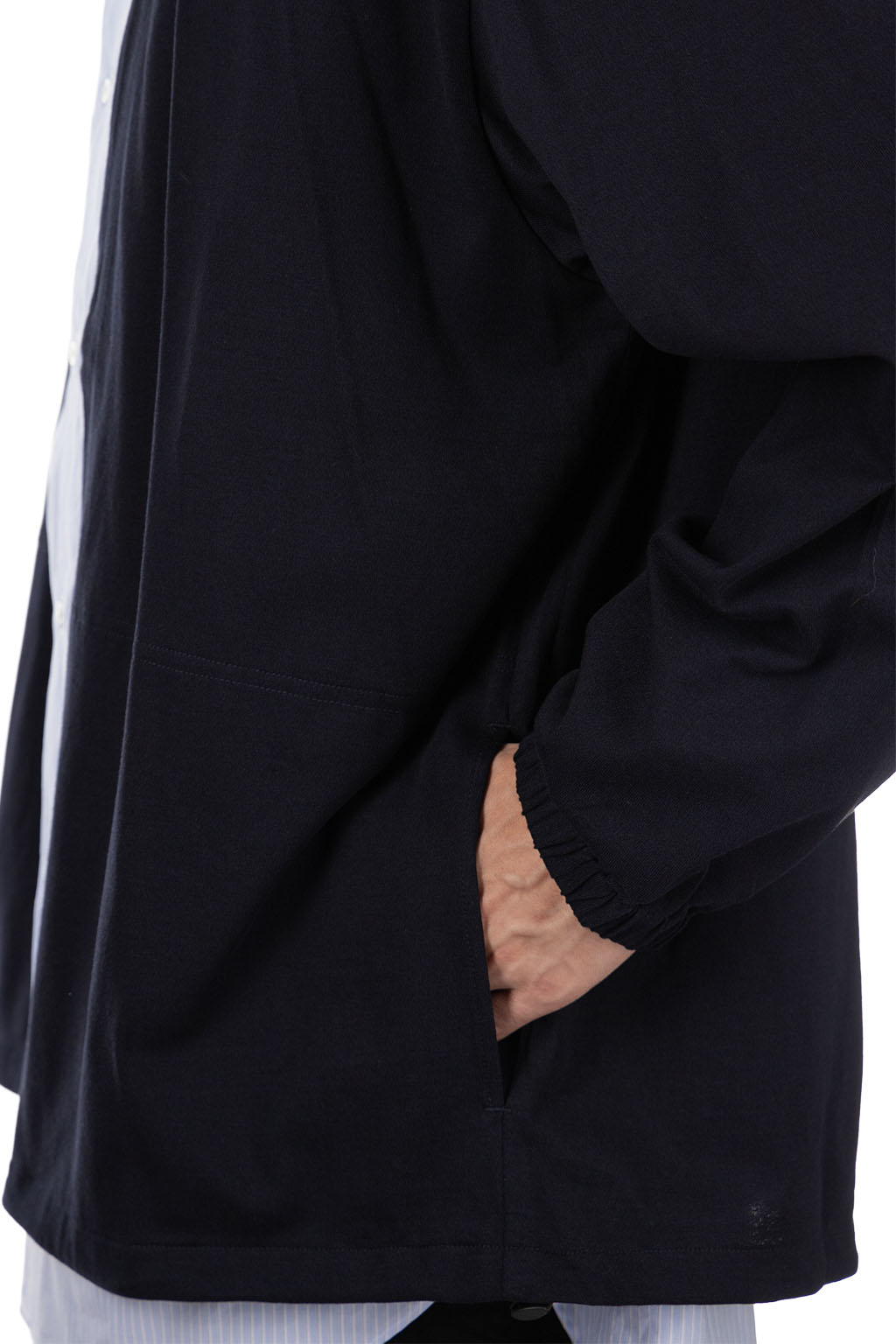 Still by hand - Mixed Colour Cardigan - Black Navy