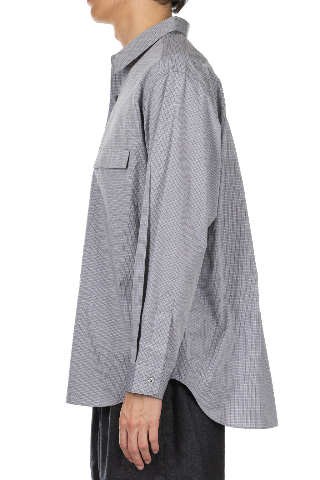 Still by hand - Oversized Shirt - Grey Check