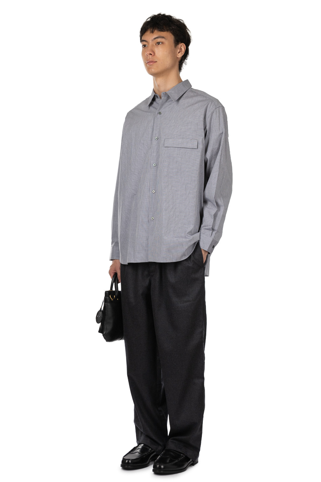 Still by hand - Oversized Shirt - Grey Check