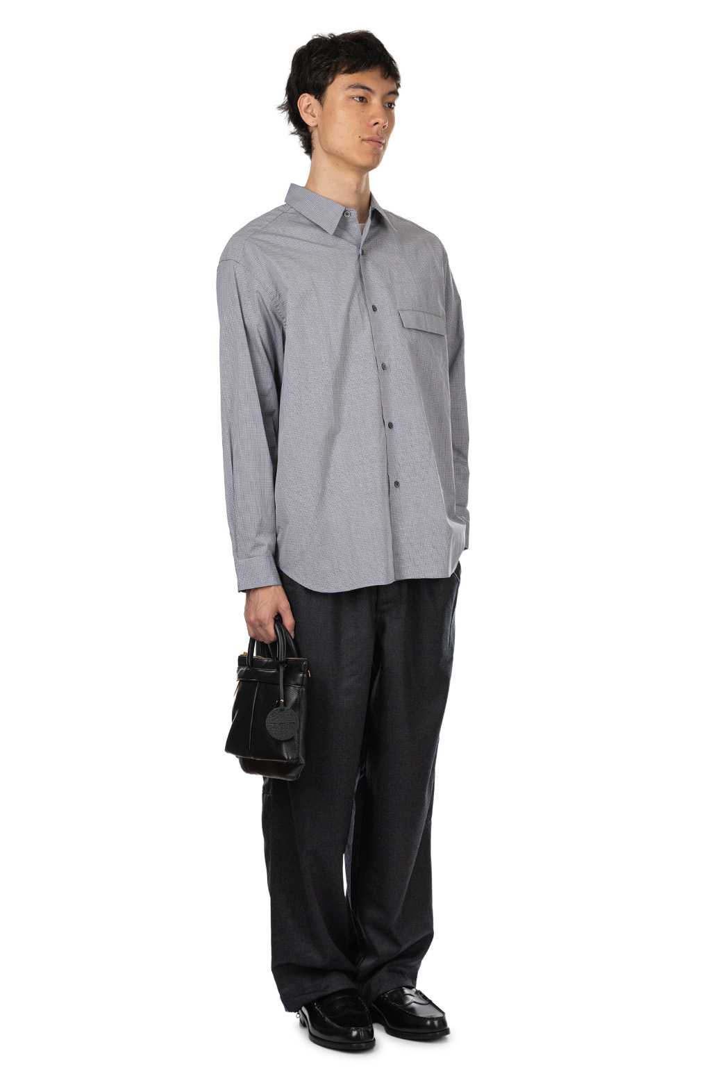 Still by hand - Oversized Shirt - Grey Check