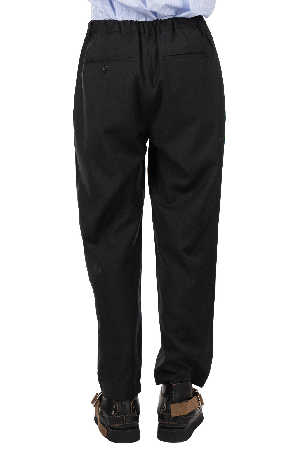Still by hand - Relaxed 2 Tuck Pants - Ink Black