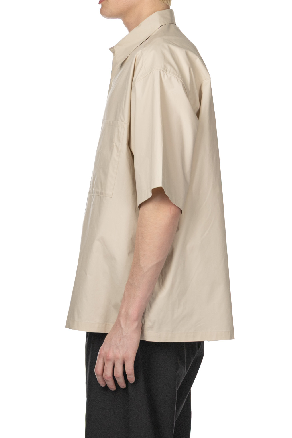 Still by hand - Silk Mixed Shirt - Light Beige