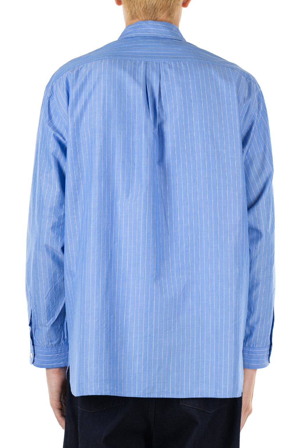Still by hand - Striped Pullover Shirt - Blue Stripe