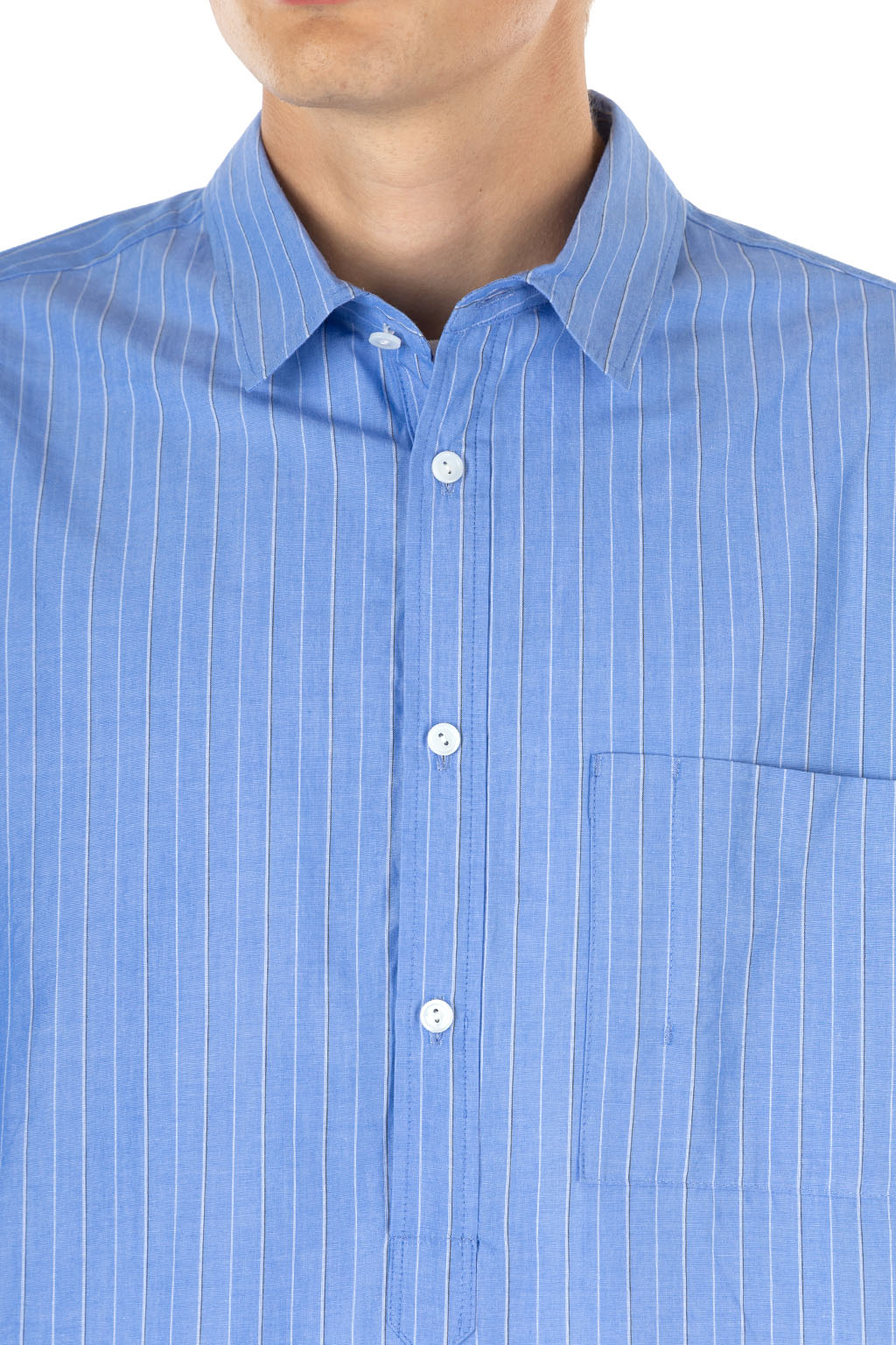 Still by hand - Striped Pullover Shirt - Blue Stripe
