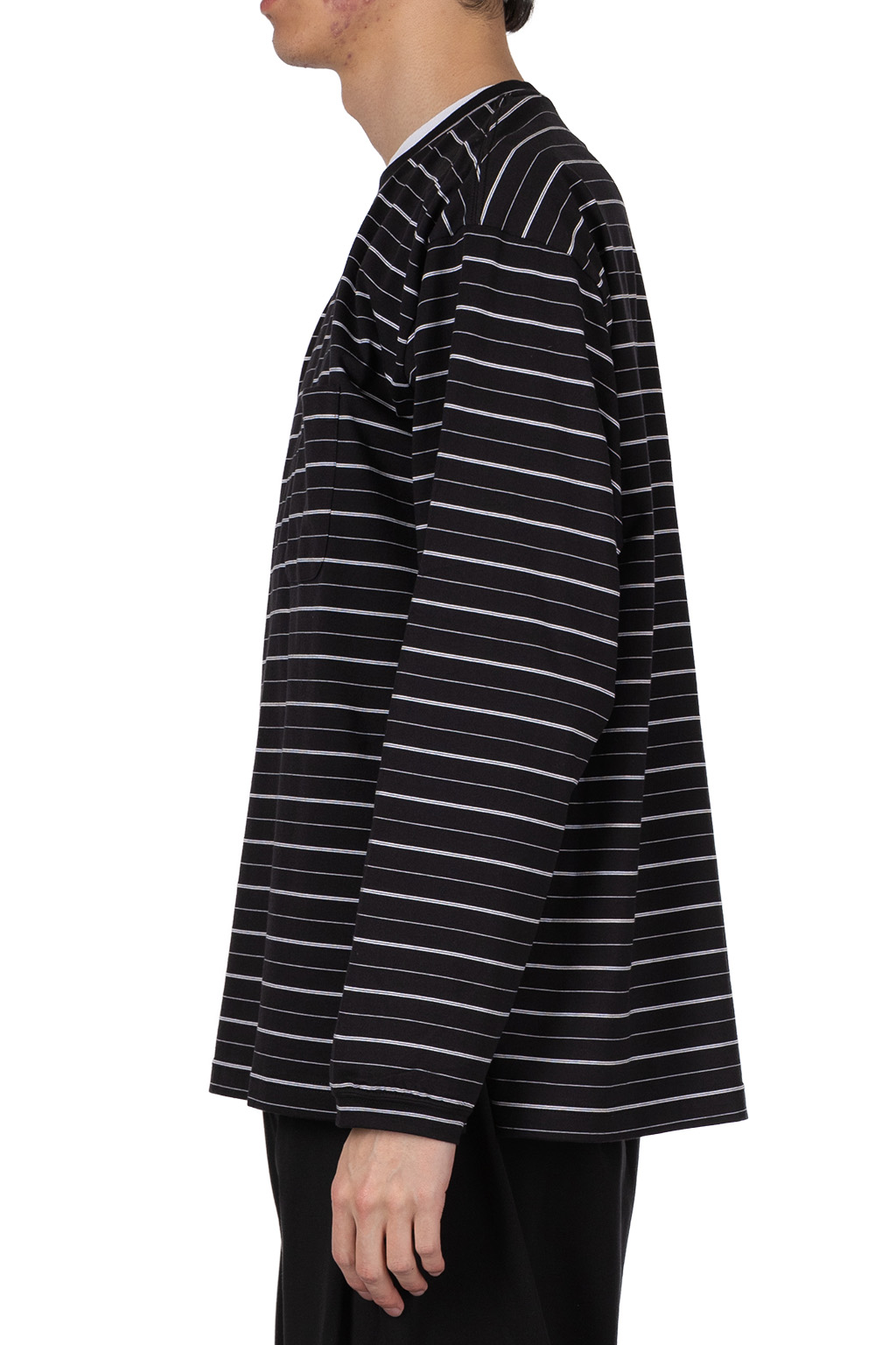 Still by hand - Striped long sleeve - Black x White