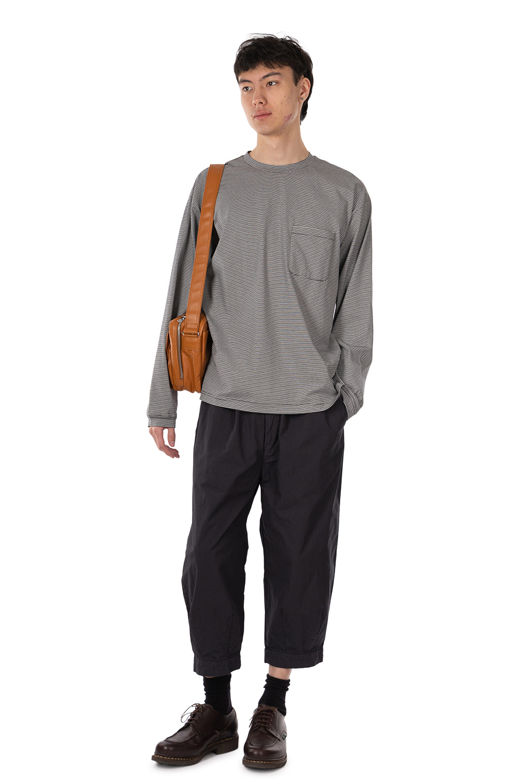 Still by hand - Striped long sleeve - Grey x Black