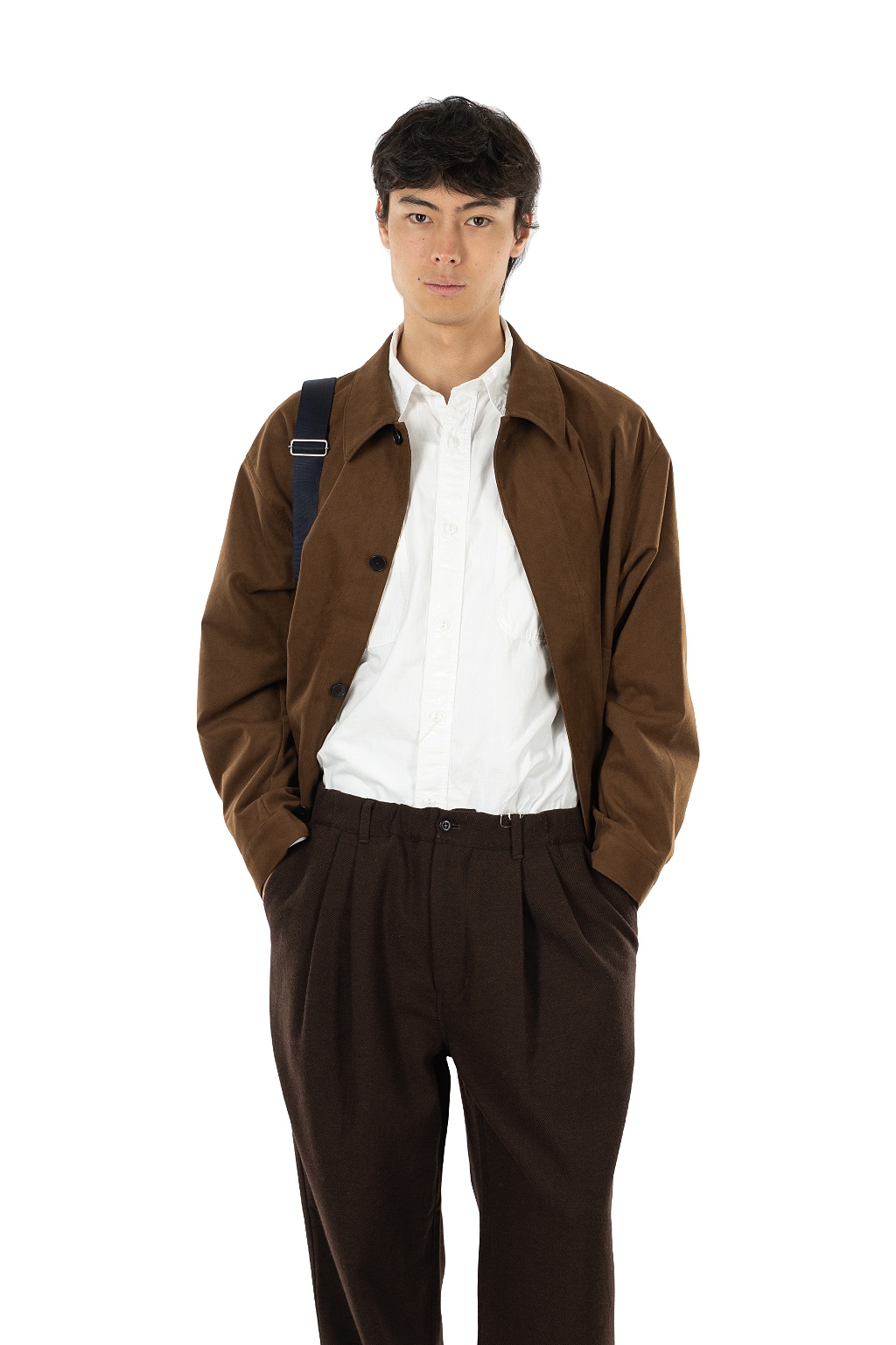 Still by hand - Synthetic Leather Short Blouson - Brown