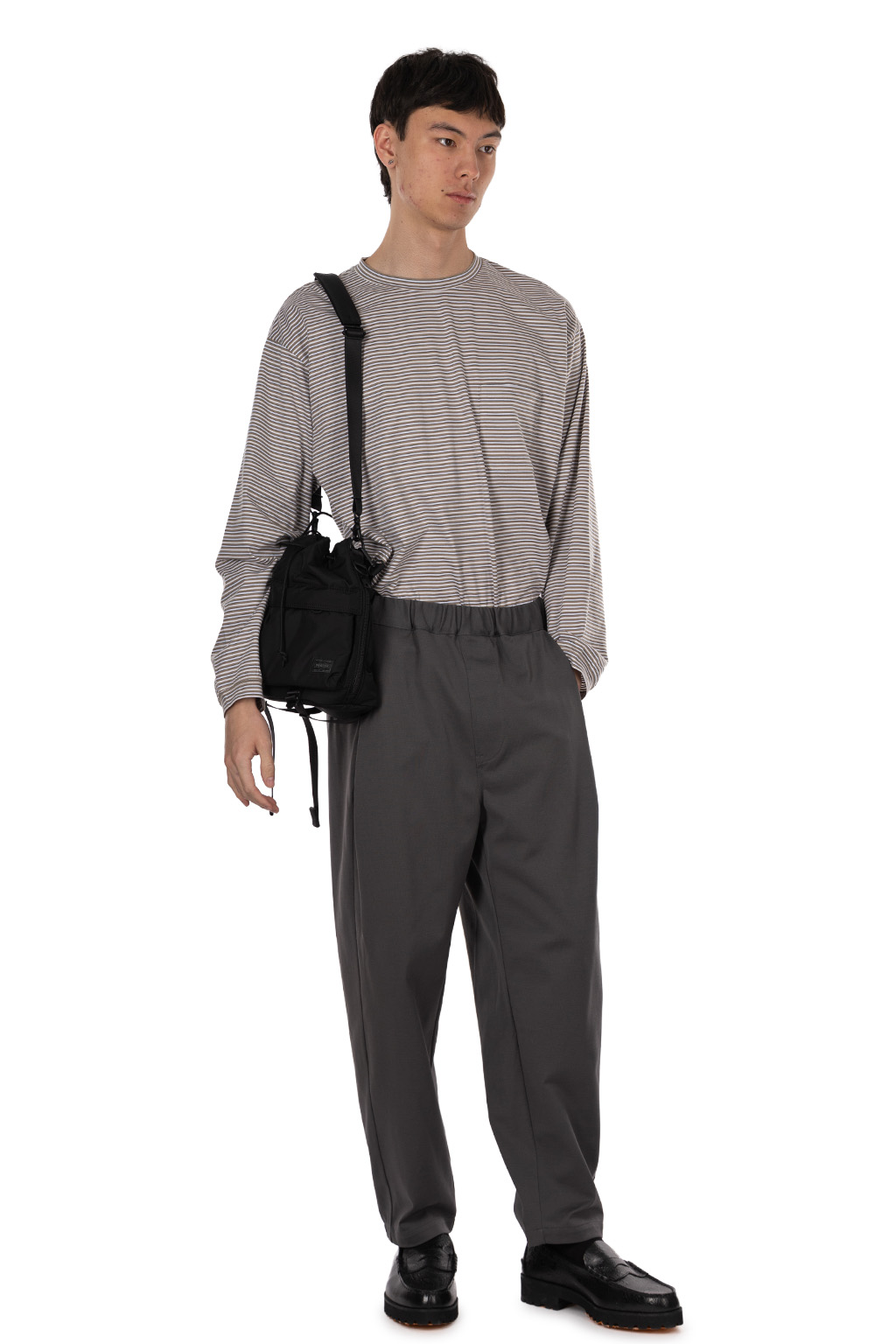 Still by hand - Twisted jersey pants -Charcoal