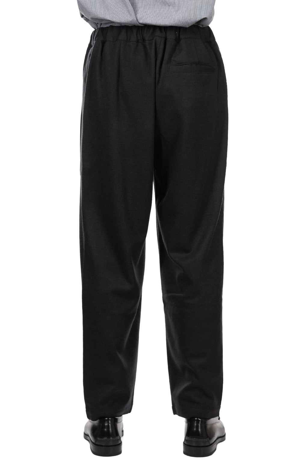 Still by hand - Wool Jersey Two Tuck Pacts - Charcoal