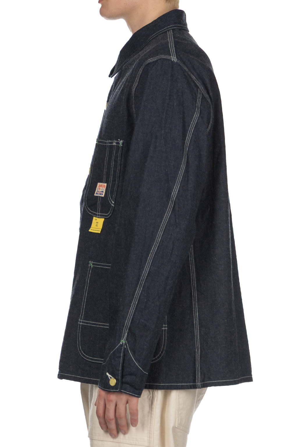 Sugar Cane - 11oz  Blue Denim Work Coat - A NAvy