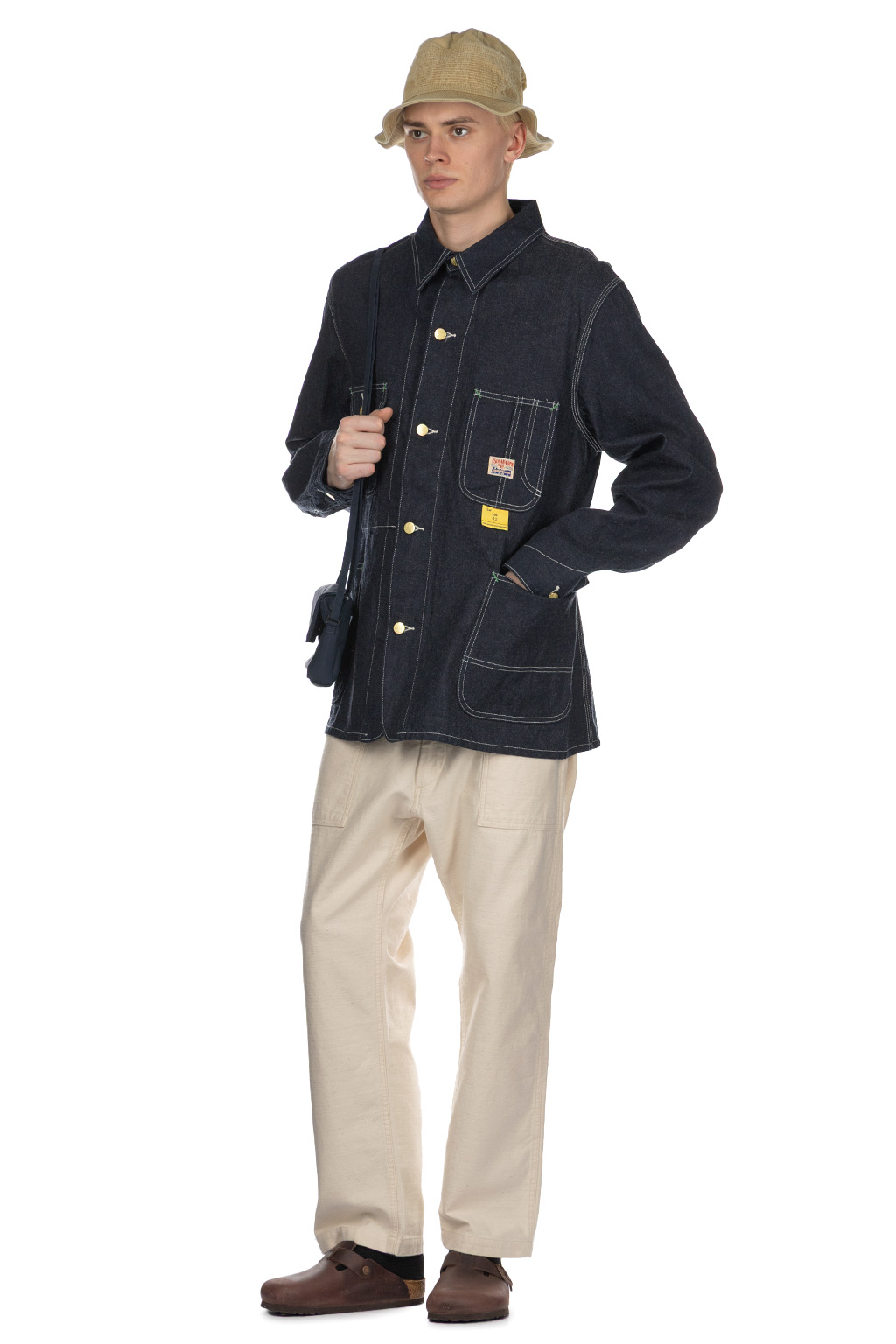 Sugar Cane - 11oz  Blue Denim Work Coat - A NAvy