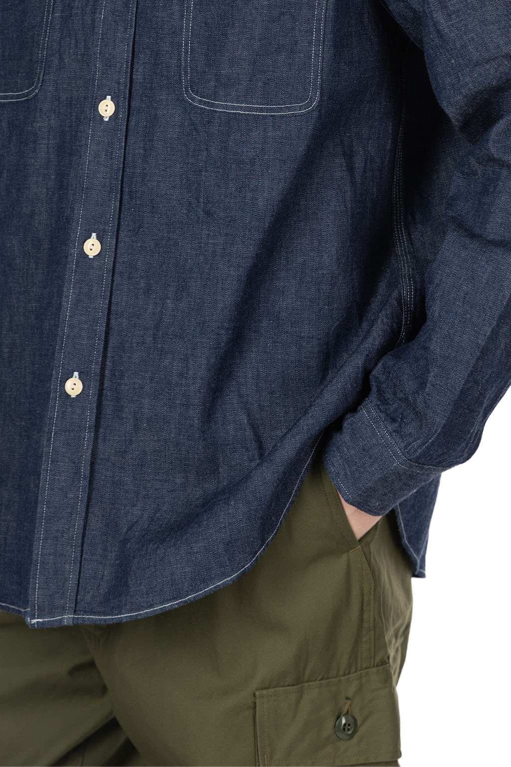 Sugar Cane - Blue Denim Work Shirt