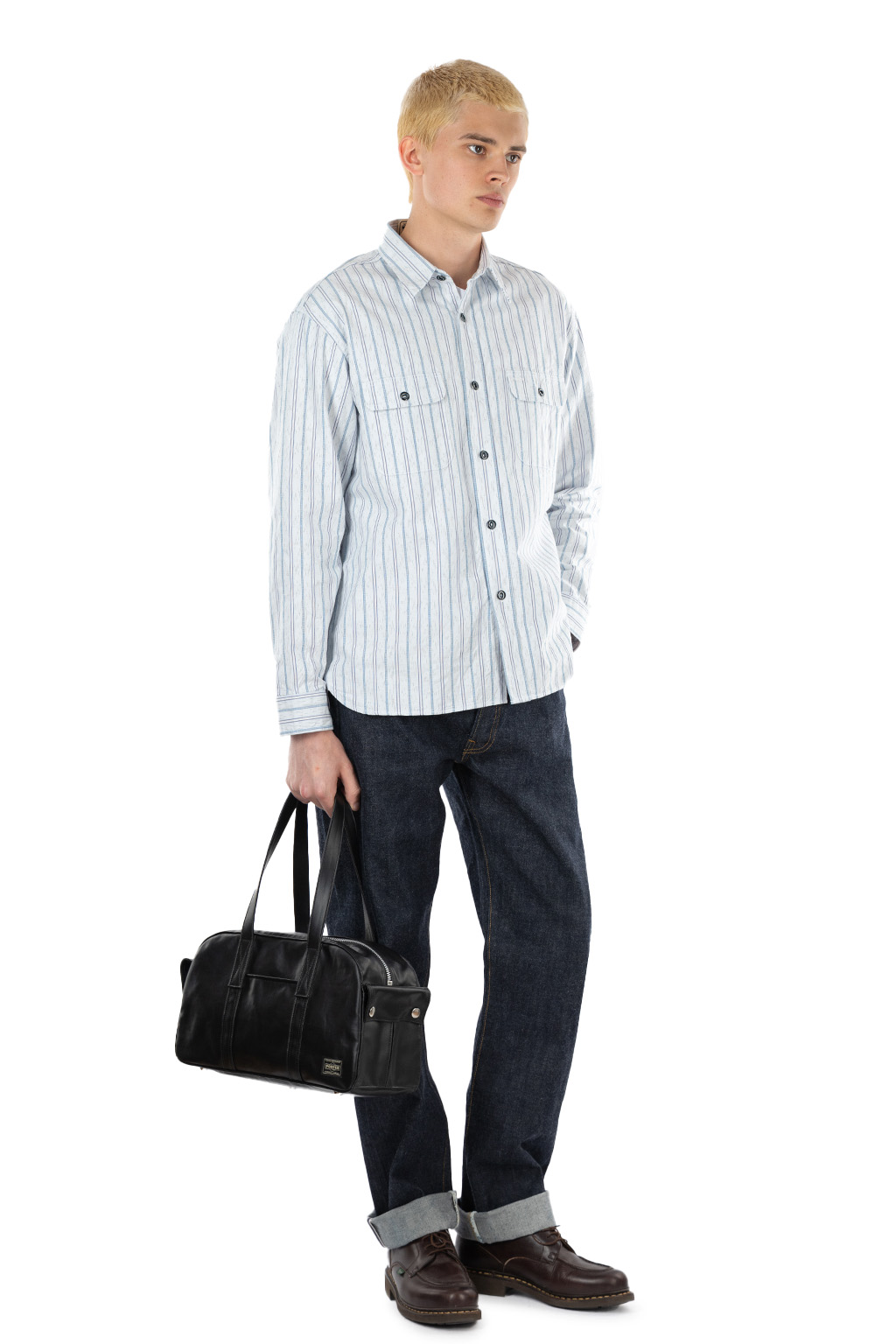 Sugar Cane - Fiction Romance - 6oz. Indigo Stripe Work Shirt