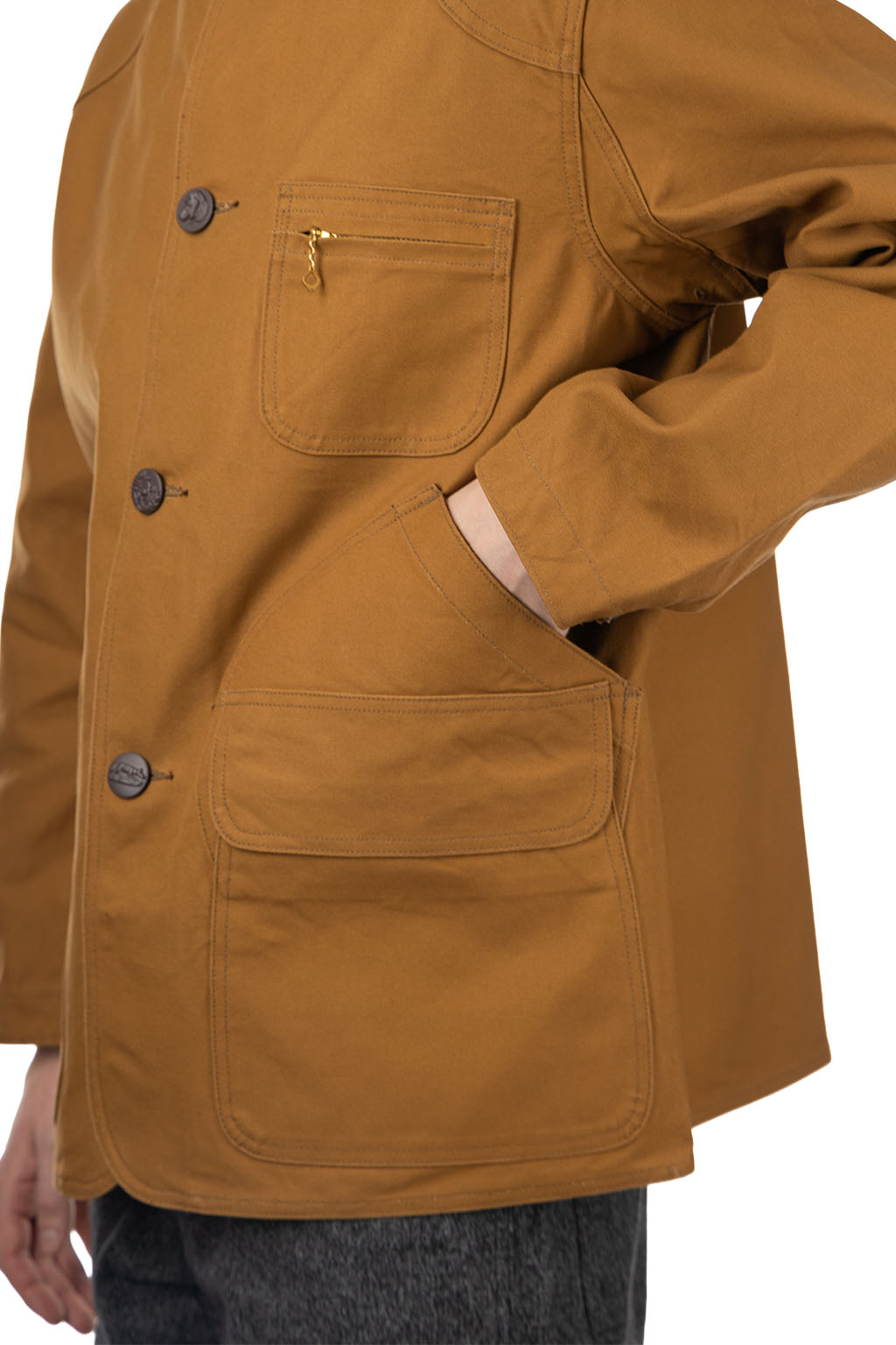 Sugar Cane - 13oz Brown Duck Hunting Jacket - Brown