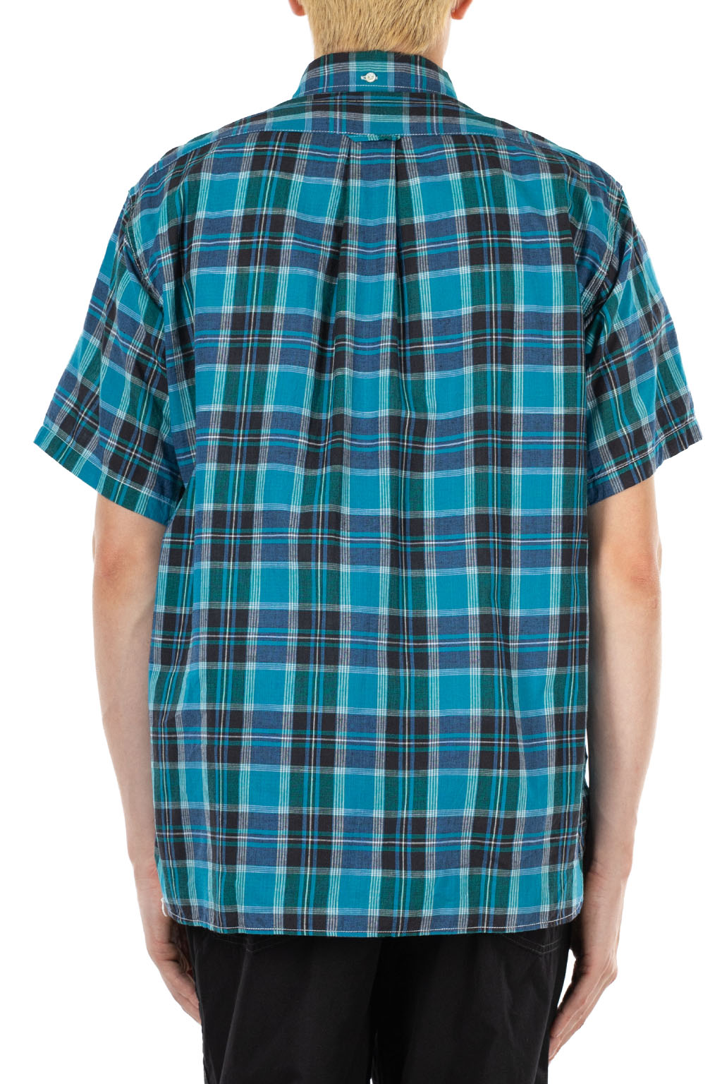 Sugar Cane - Madras Check Button Down Shirt - Blue
