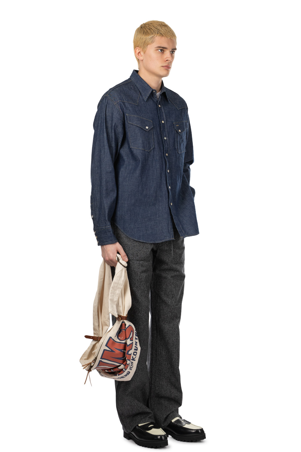 Sugar Cane - Western Shirt -  Blue Denim