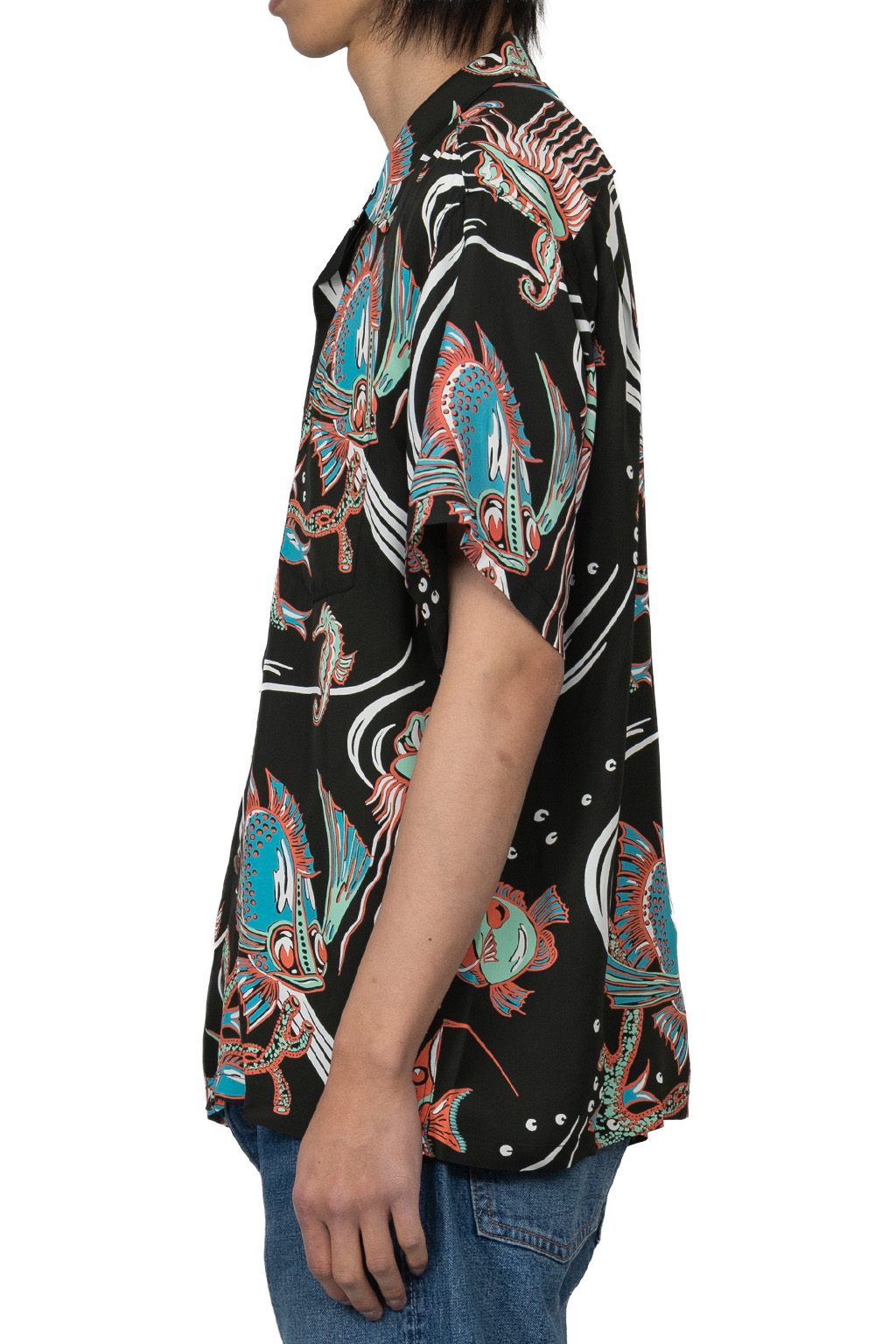 Sun Surf - Rayon Hawaiian Shirt - Bug Eyed Fish Shirt